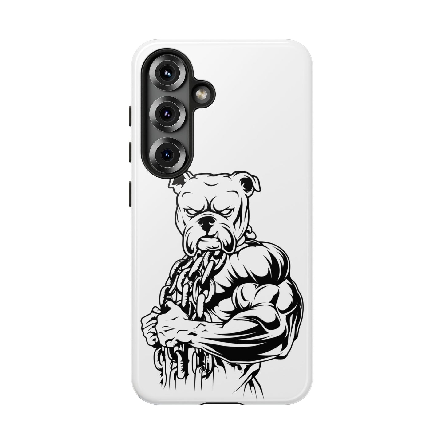 Tough Cases: Strong Bulldog Phone Case - Perfect for Dog Lovers and Fitness Enthusiasts