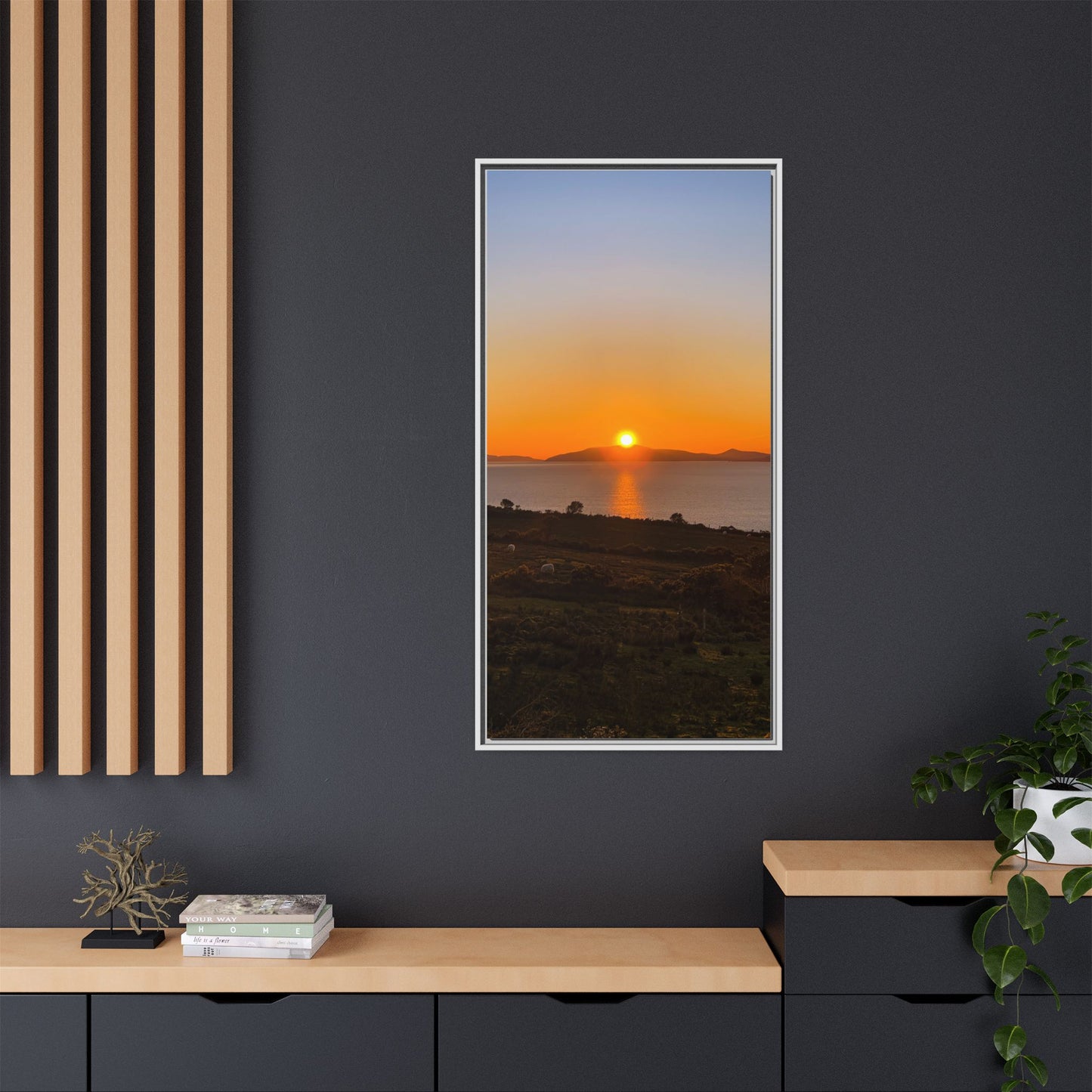Sunset Ring Of Kerry Matte Canvas, Framed (Multi-color)