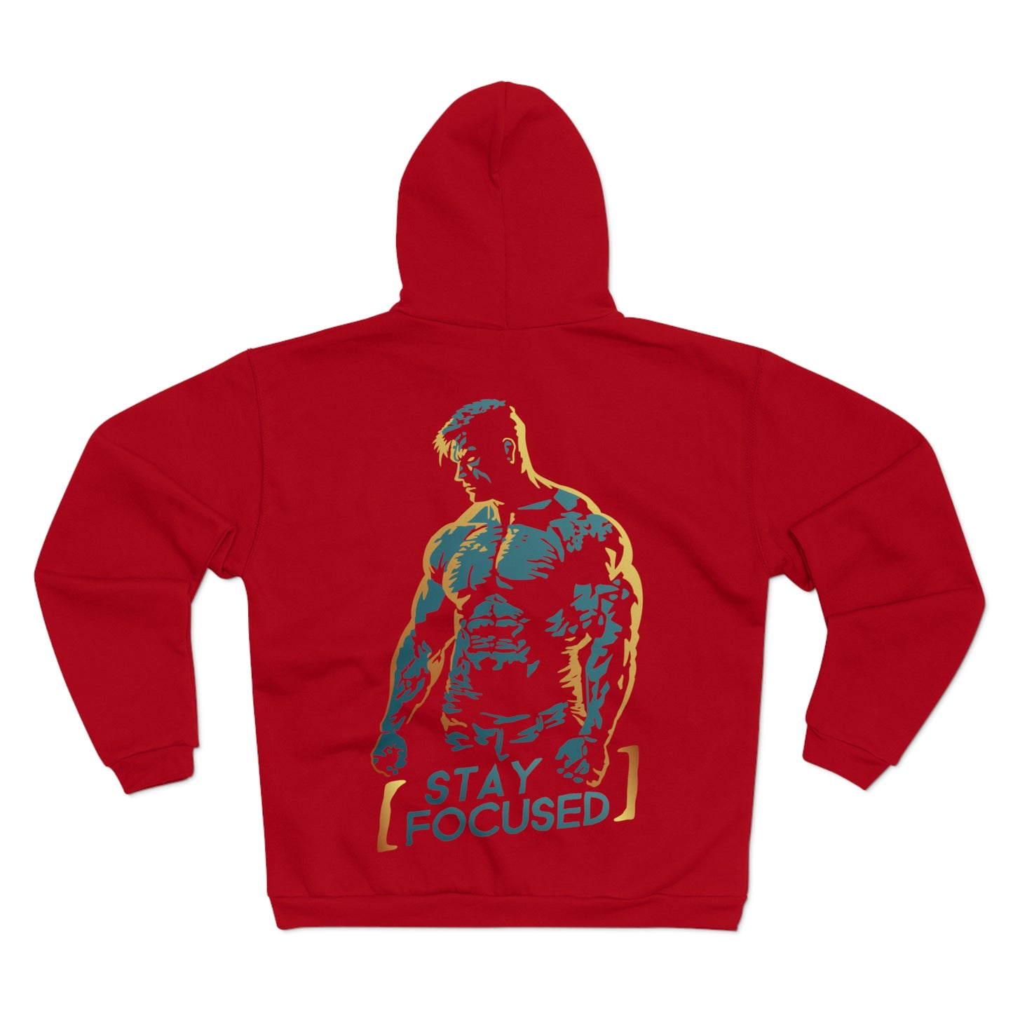 Unisex Hooded Zip Sweatshirt - Stay Focused Gym Hoodie for Fitness Enthusiasts