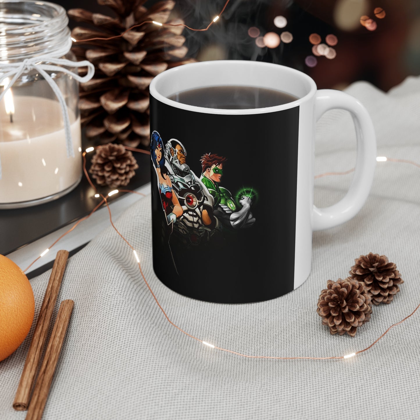 Justice League Ceramic Coffee Cups - 11oz & 15oz | Superhero Mugs for Comic Fans