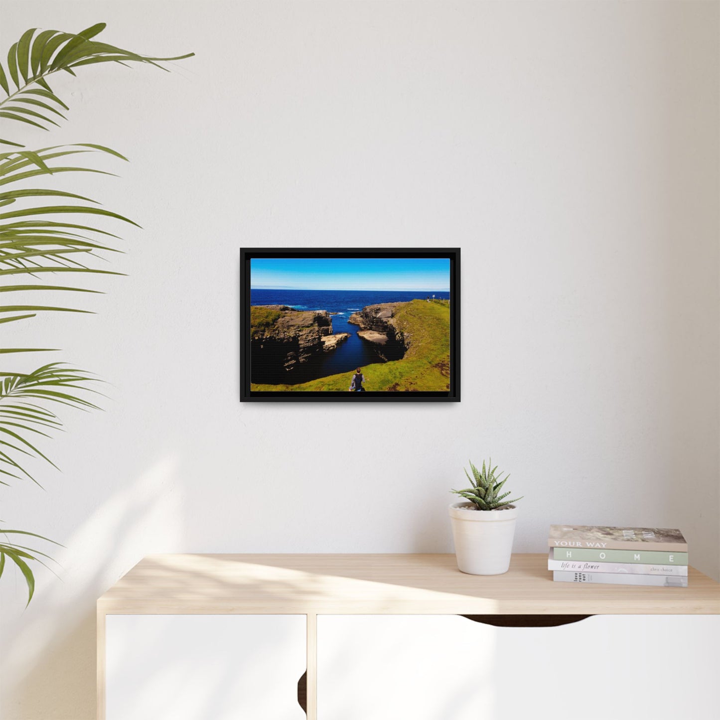 Cliffs Matte Canvas, Framed (Multi-color)