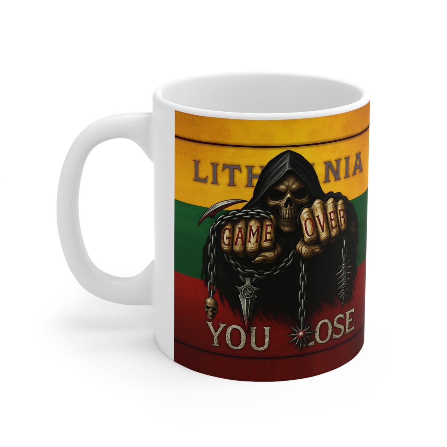 Vintage Lithuanian Game Over Coffee Mug - Grab Your 11oz or 15oz Ceramic Cup