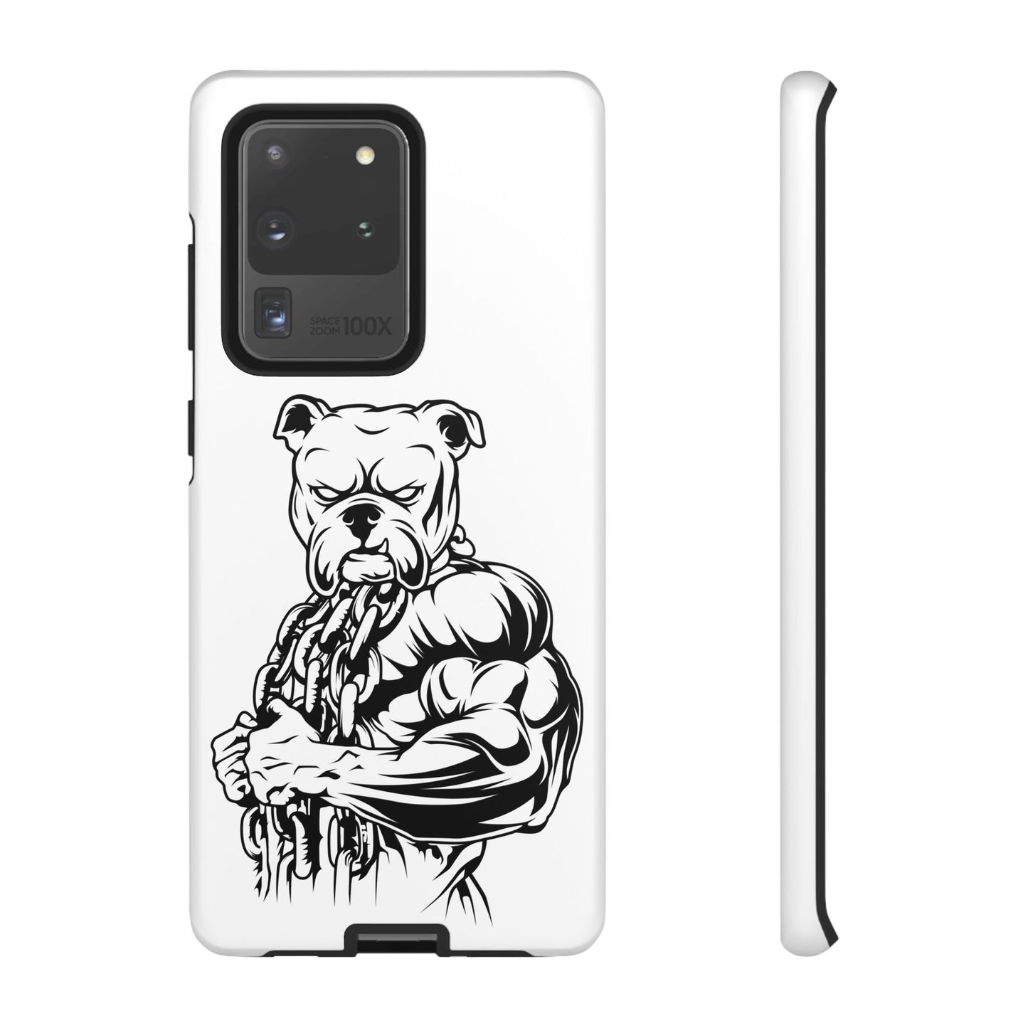 Tough Cases: Strong Bulldog Phone Case - Perfect for Dog Lovers and Fitness Enthusiasts