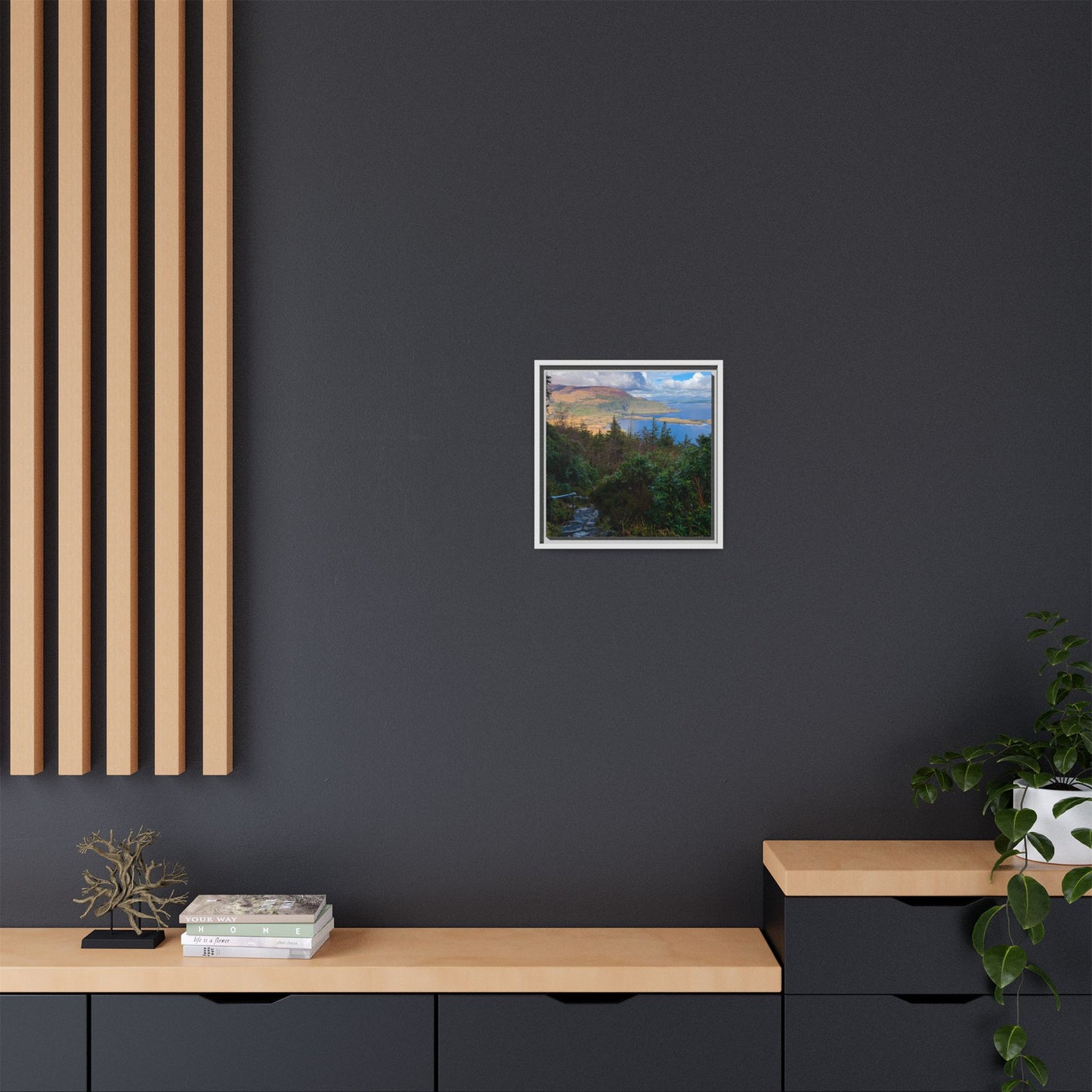 Torc Trail Stairs Matte Canvas, Framed (Multi-color)
