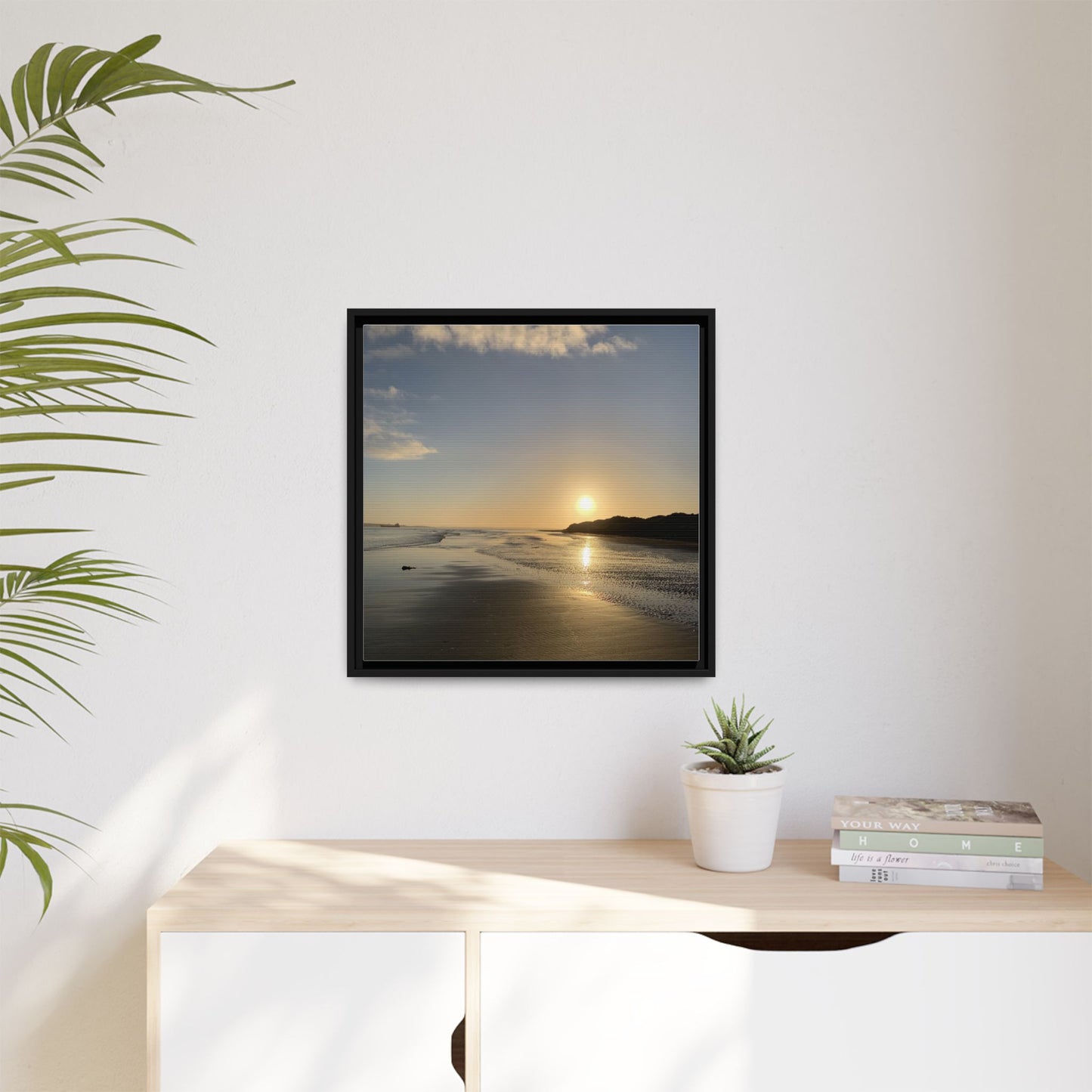 Sunset Matte Canvas, Framed (Multi-color)
