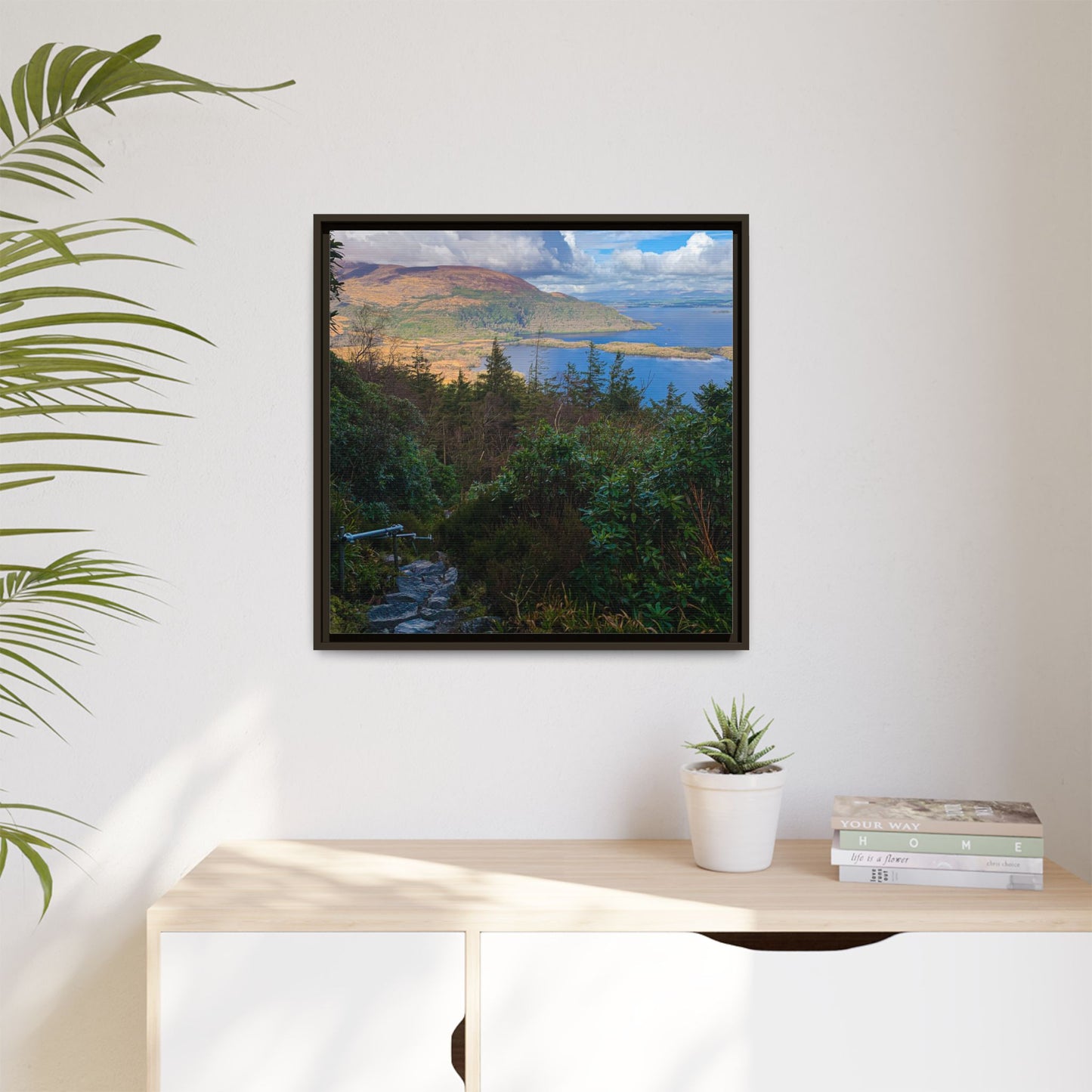 Torc Trail Stairs Matte Canvas, Framed (Multi-color)