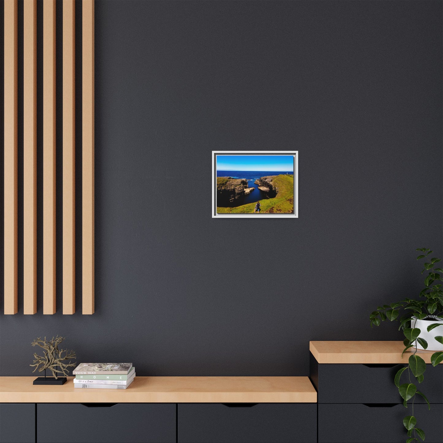 Cliffs Matte Canvas, Framed (Multi-color)
