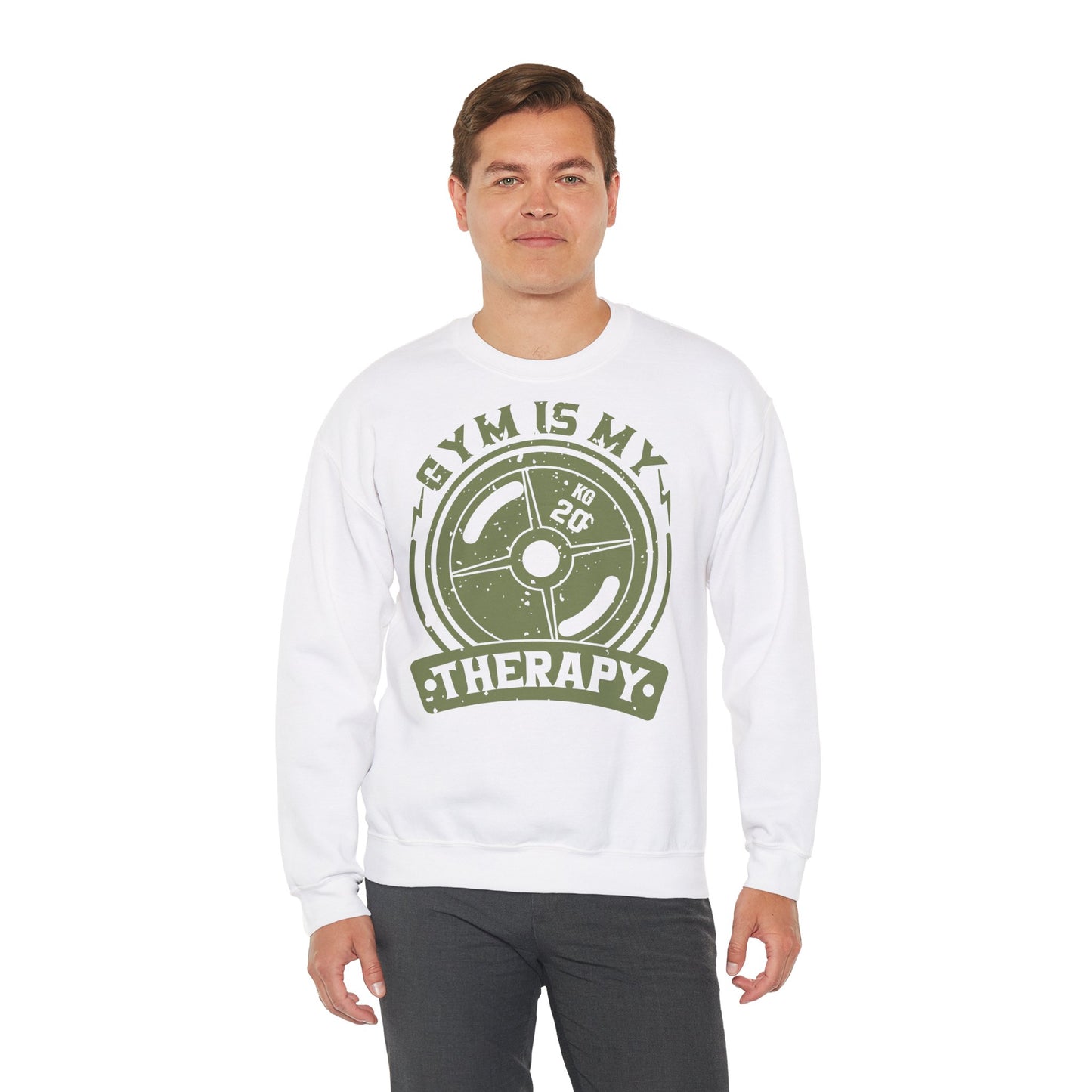 Gym Is My Therapy Unisex Heavy Blend™ Crewneck Sweatshirt
