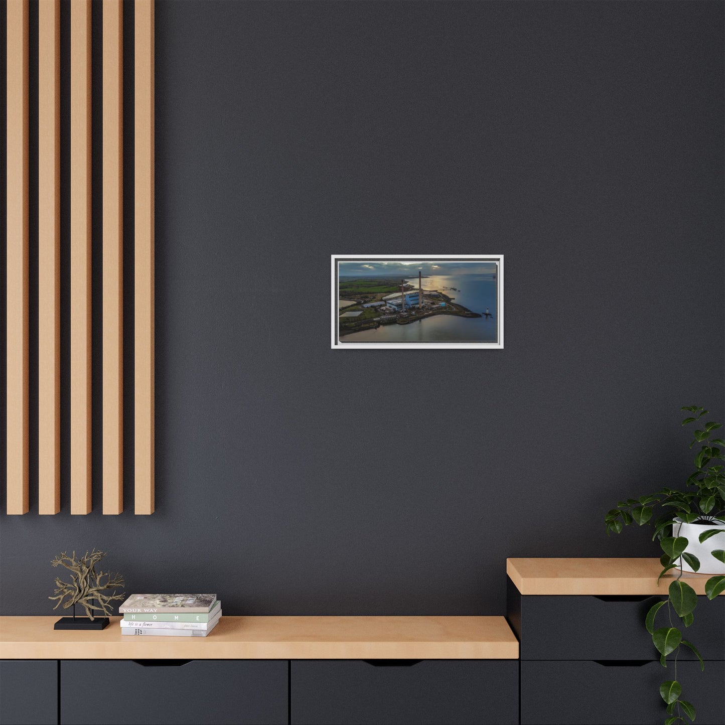 Target Power Station Matte Canvas, Framed (Multi-color)