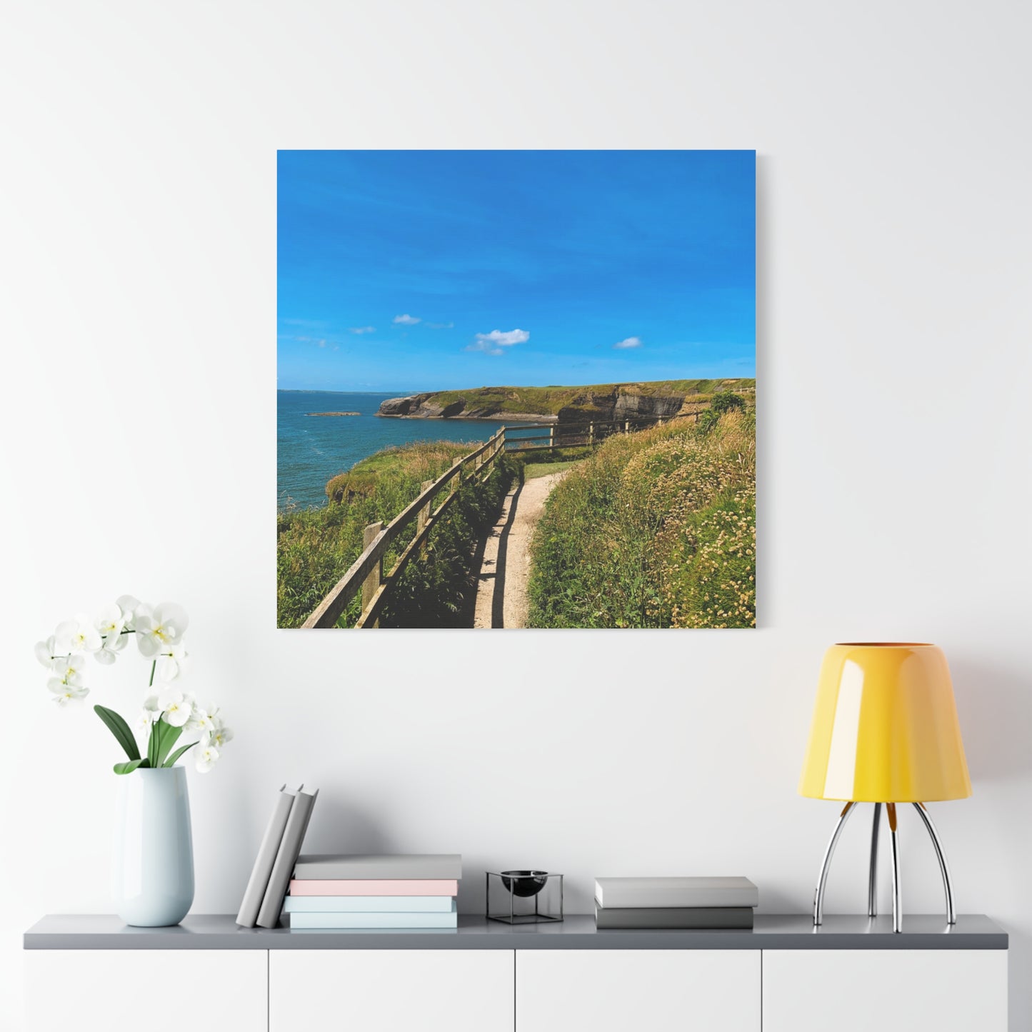 Sunny Walk In Ballybunion Matte Canvas, Stretched, 1.25"