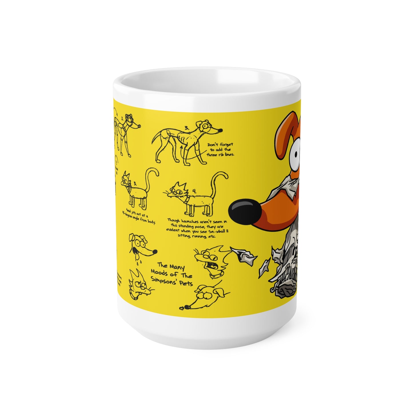 Whimsical Dog-Themed Ceramic Coffee Cups - 11oz & 15oz - Perfect Gift for Pet Lovers!