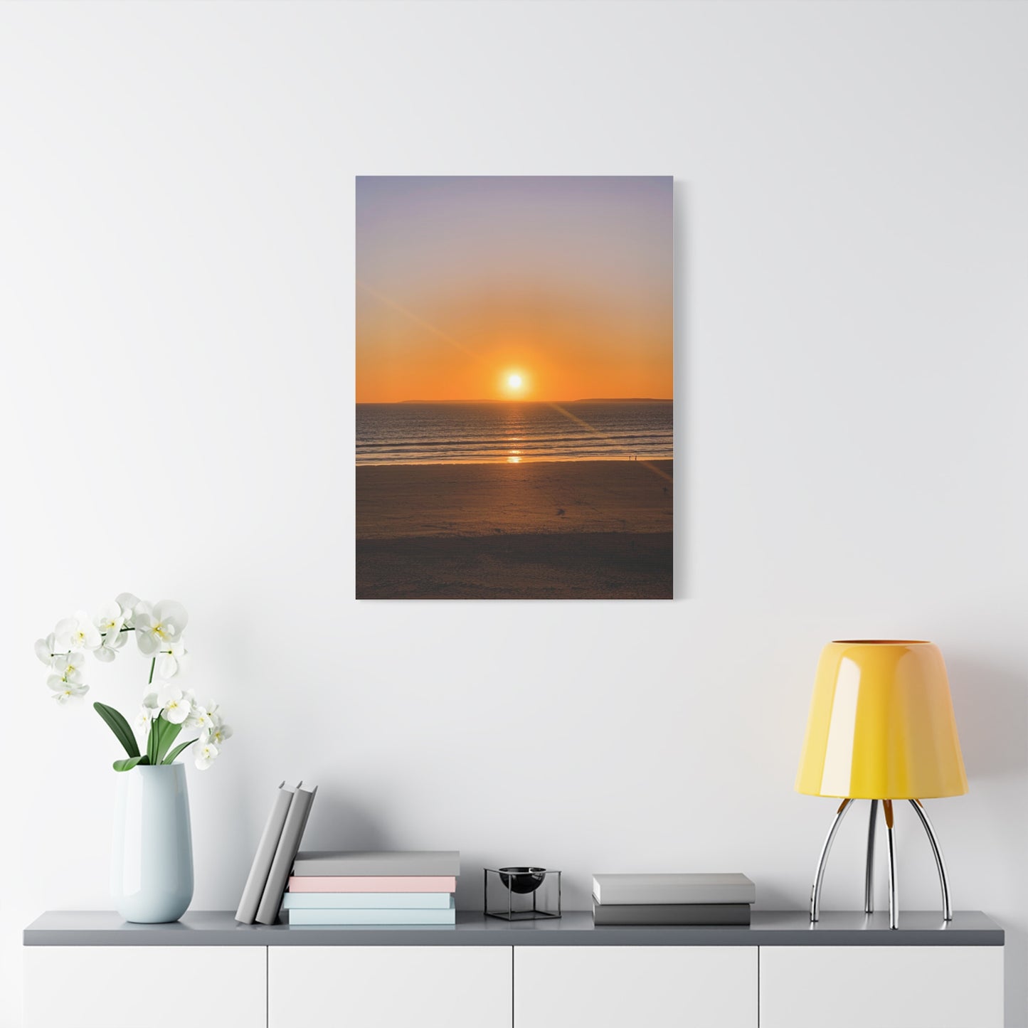 Sunset in ocean Matte Canvas, Stretched, 1.25"
