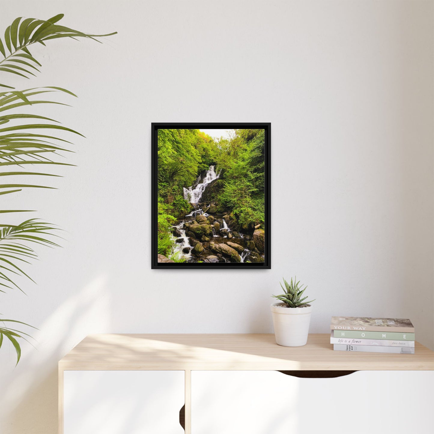 Torc Waterfall Matte Canvas, Framed (Multi-color)