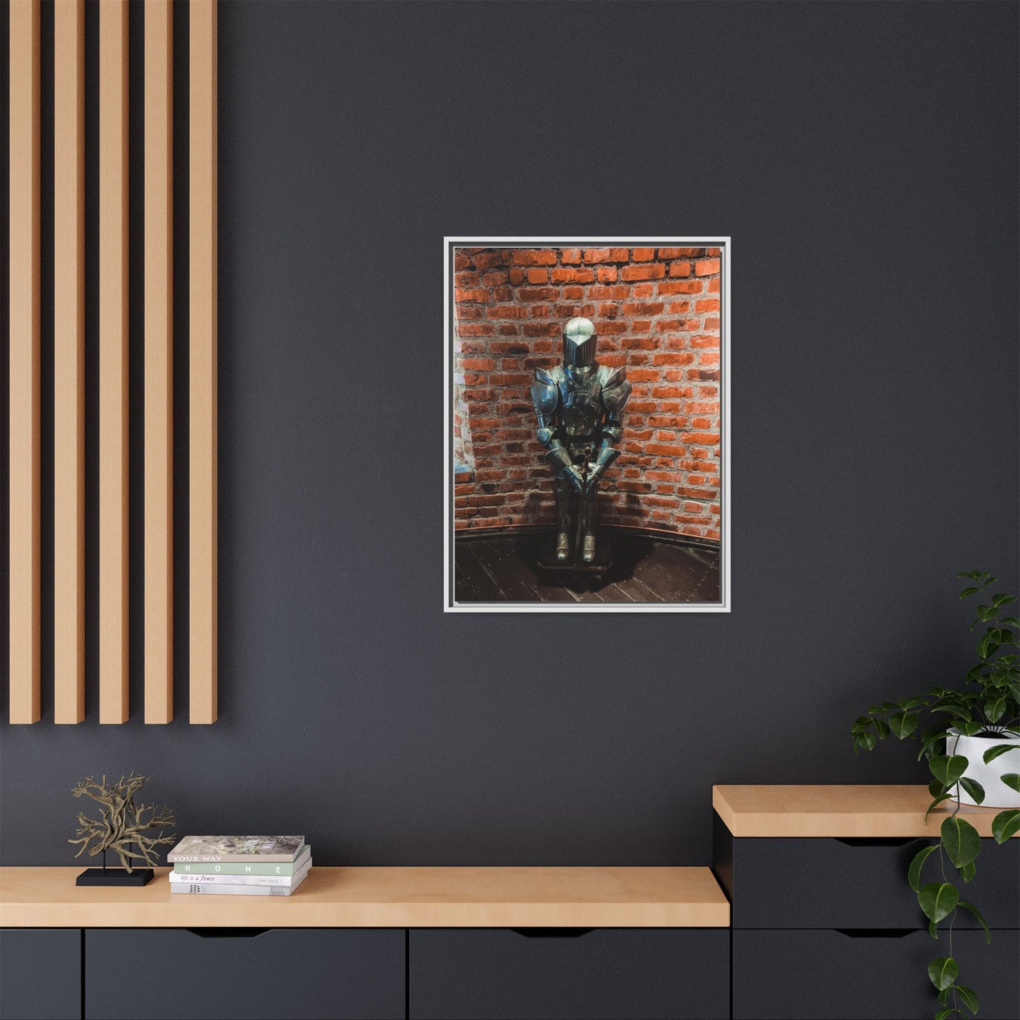 Steel Armour Medieval Age Lithuania Matte Canvas, Framed (Multi-color)