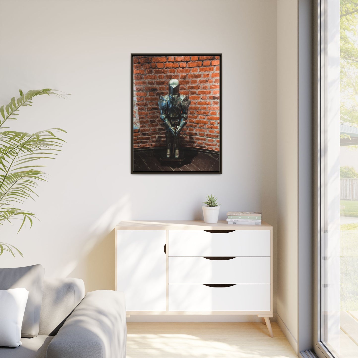 Steel Armour Medieval Age Lithuania Matte Canvas, Framed (Multi-color)