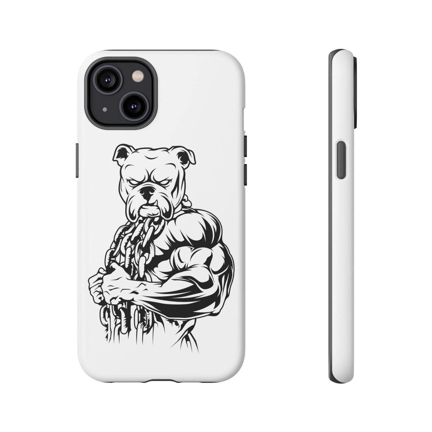 Tough Cases: Strong Bulldog Phone Case - Perfect for Dog Lovers and Fitness Enthusiasts