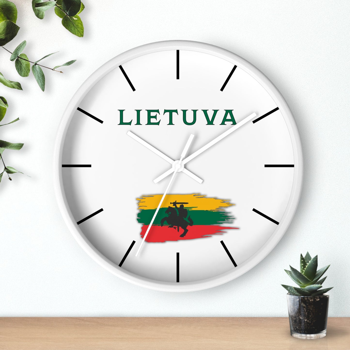 Lietuva Wall Clock - Stylish Home Decor for Lithuania Pride