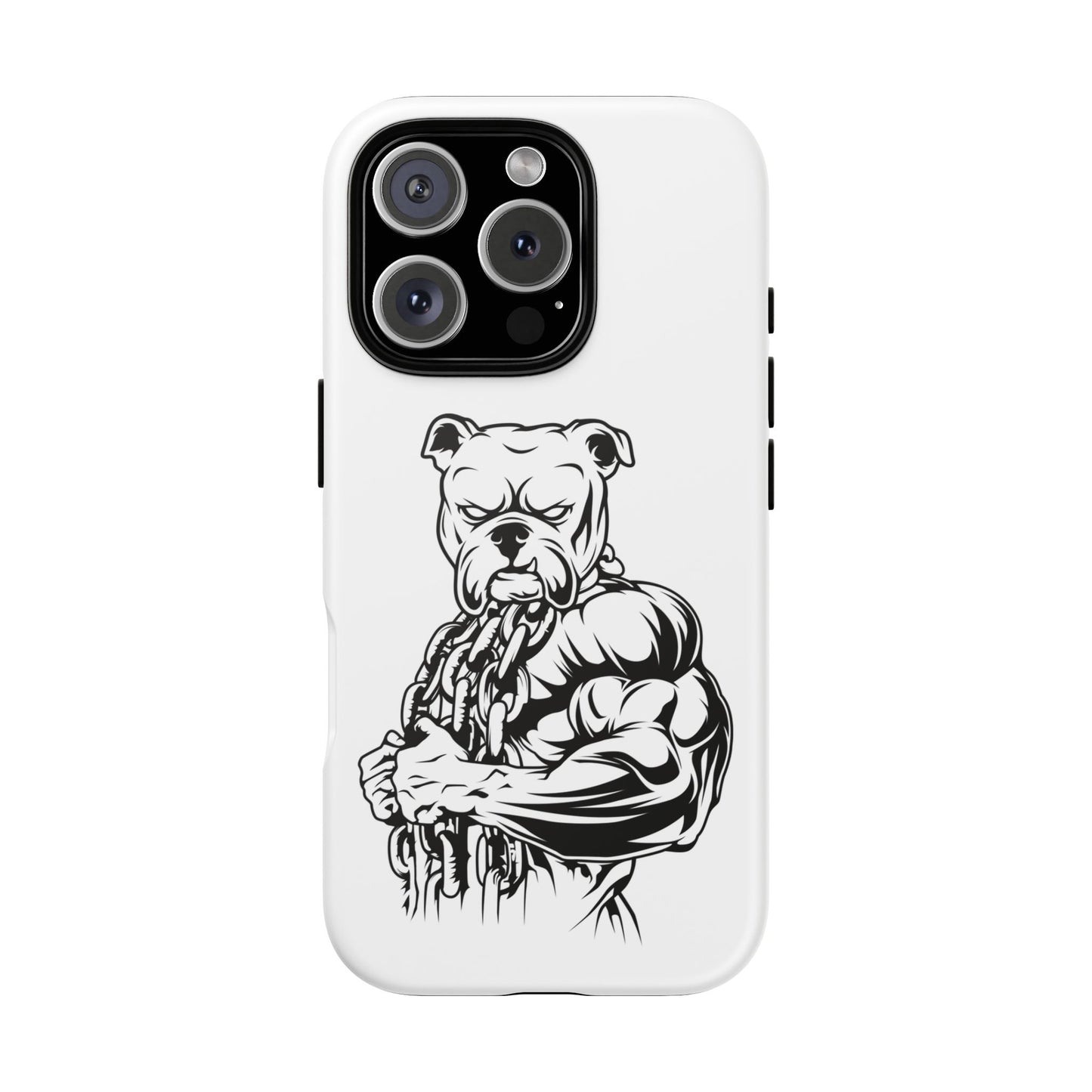 Tough Cases: Strong Bulldog Phone Case - Perfect for Dog Lovers and Fitness Enthusiasts