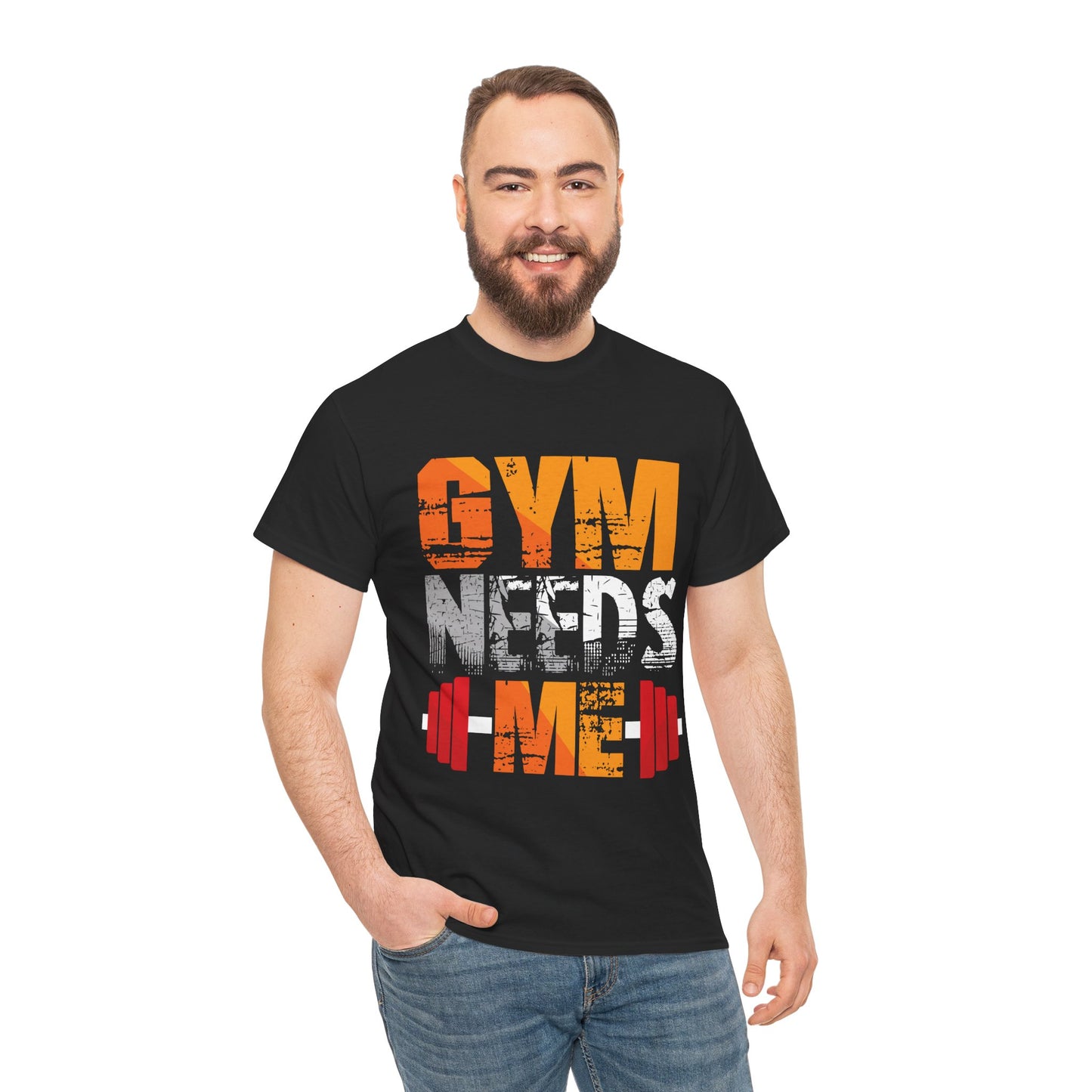 Unisex Heavy Cotton Tee - 'Gym & Me' Fitness Shirt