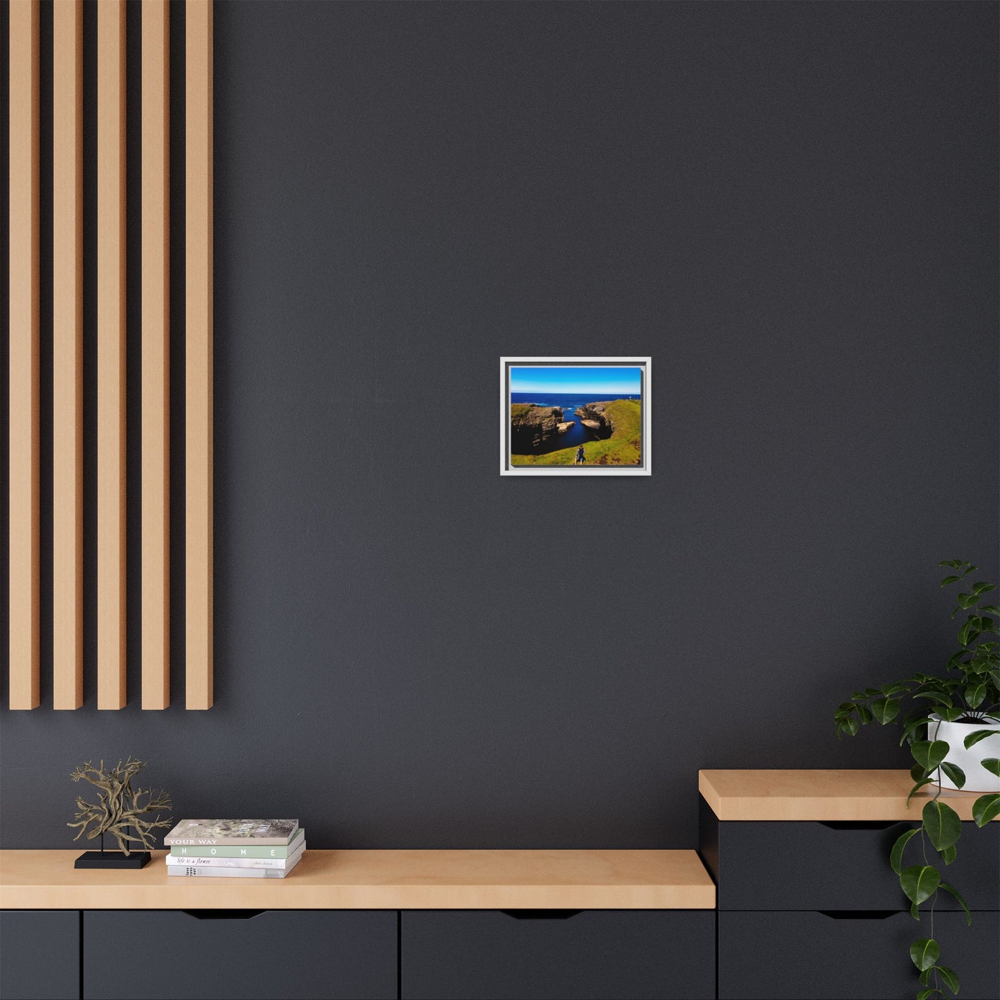 Cliffs Matte Canvas, Framed (Multi-color)