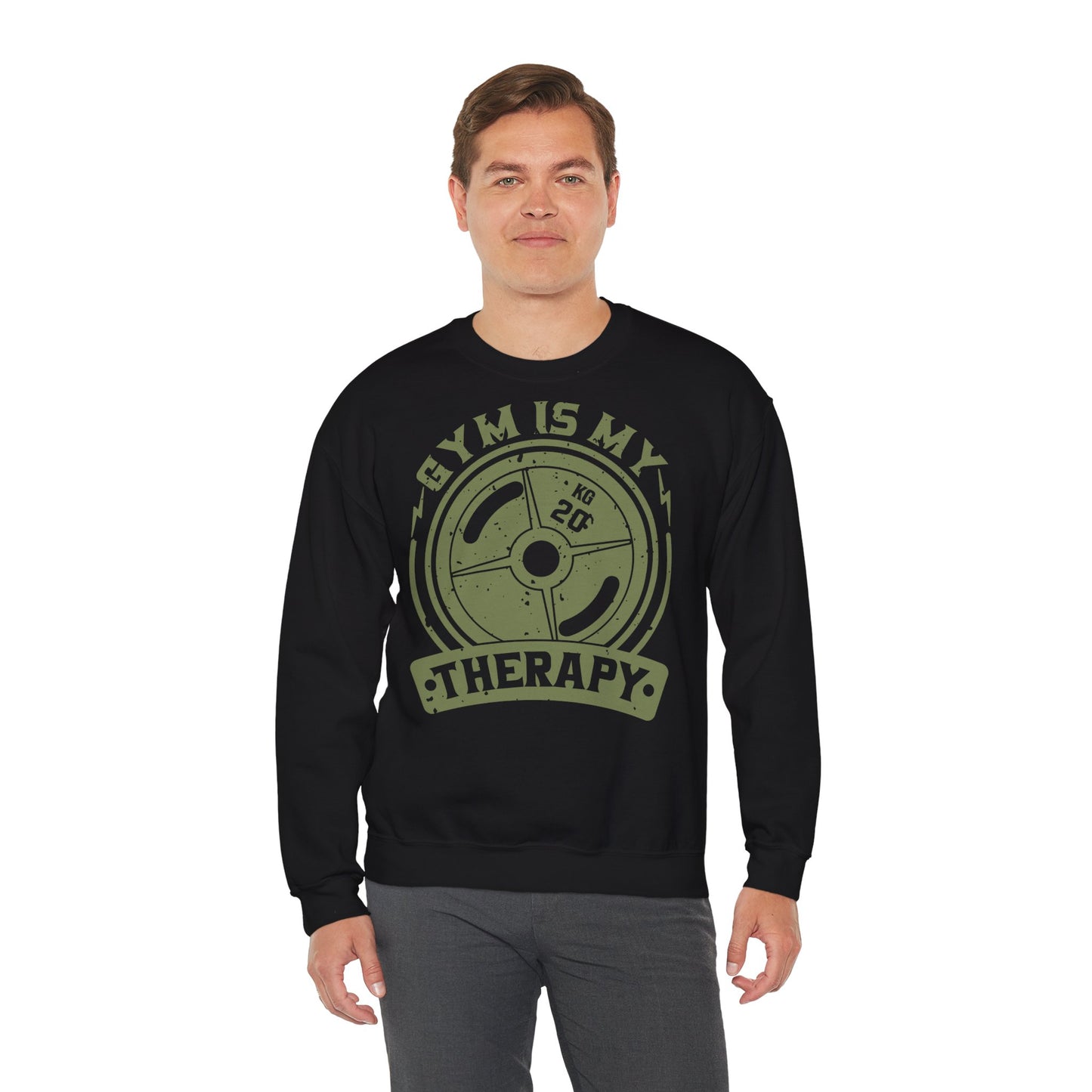 Gym Is My Therapy Unisex Heavy Blend™ Crewneck Sweatshirt