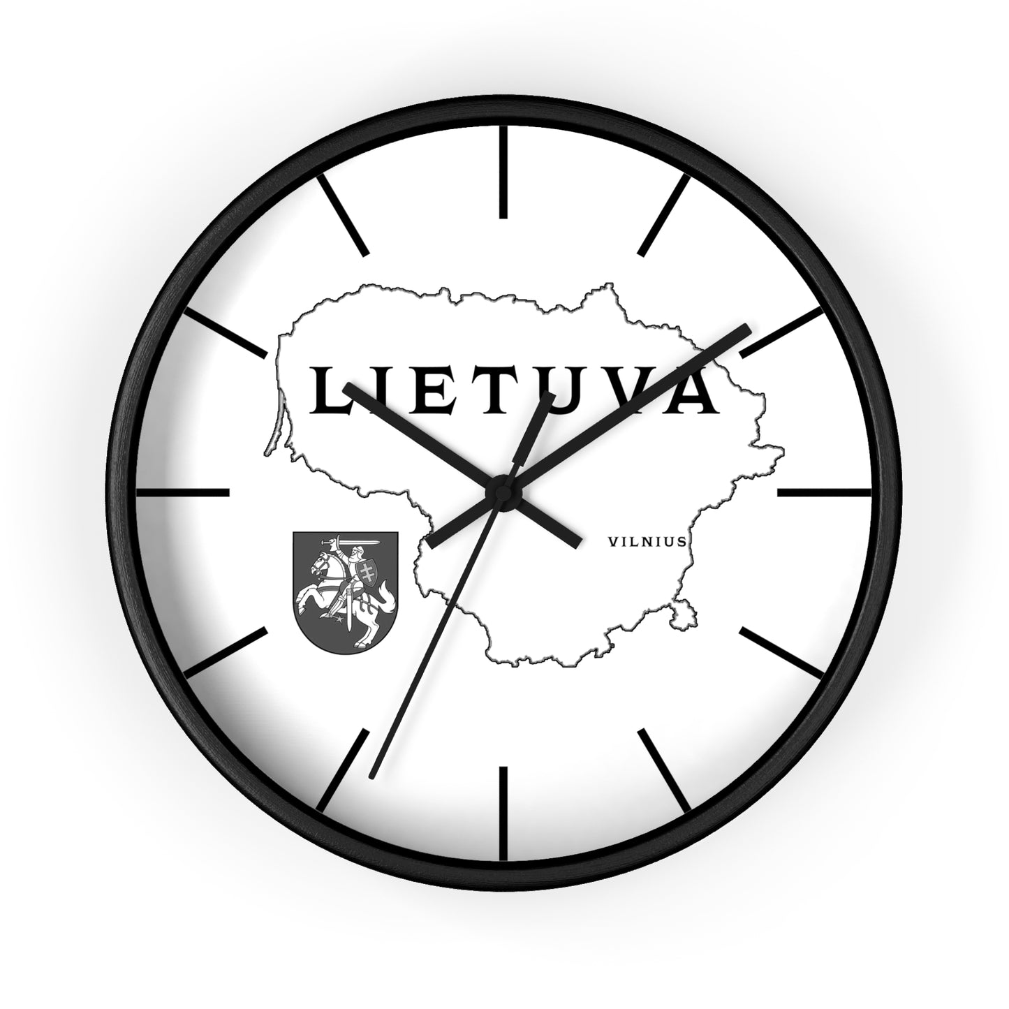 Lithuania Minimalistic Map Wall Clock - Modern Decor for Home & Office