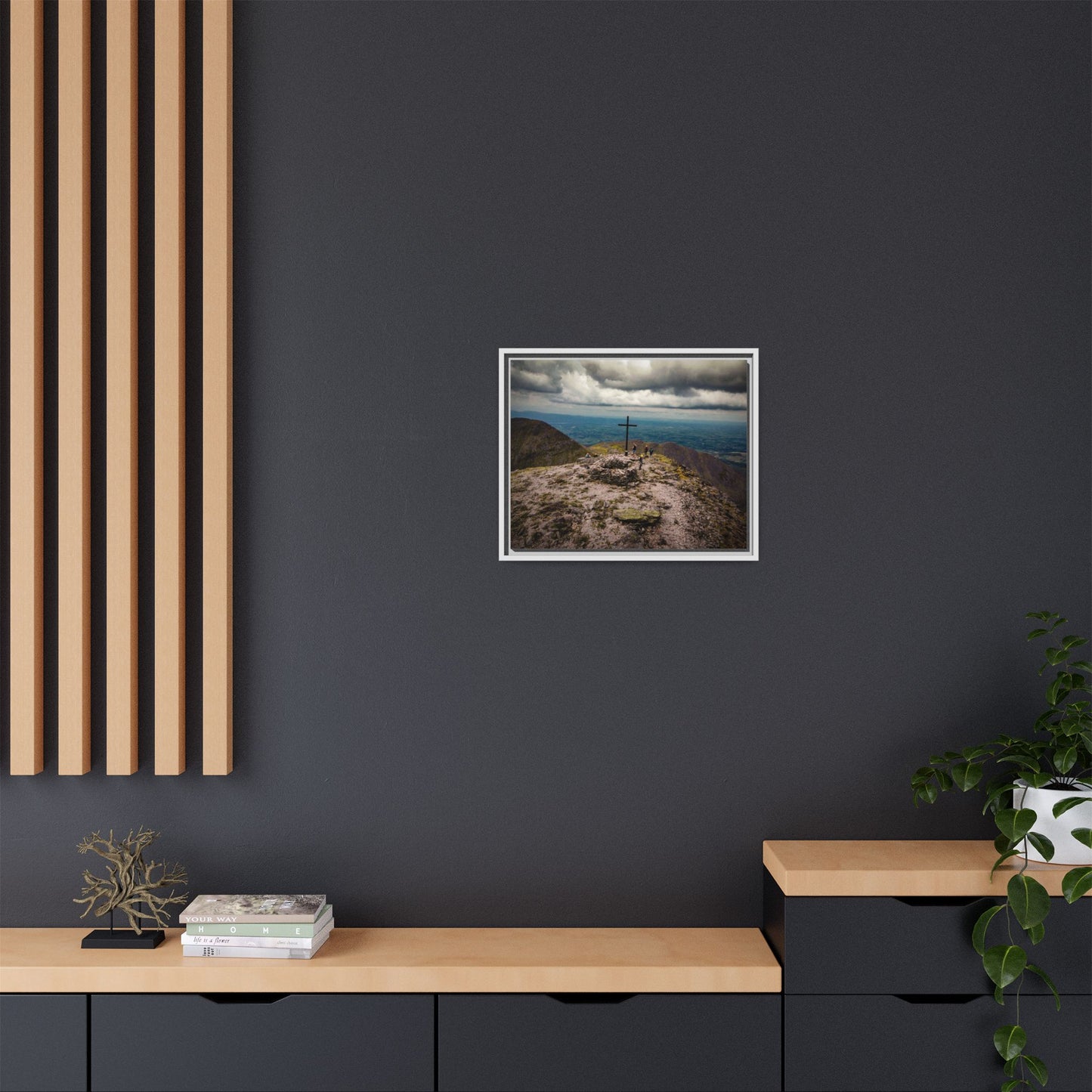 Carrauntoohil Summit Matte Canvas, Framed (Multi-color)