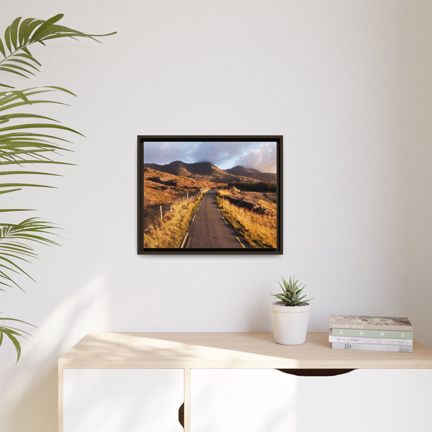 Sunset Road Matte Canvas, Framed (Multi-color)