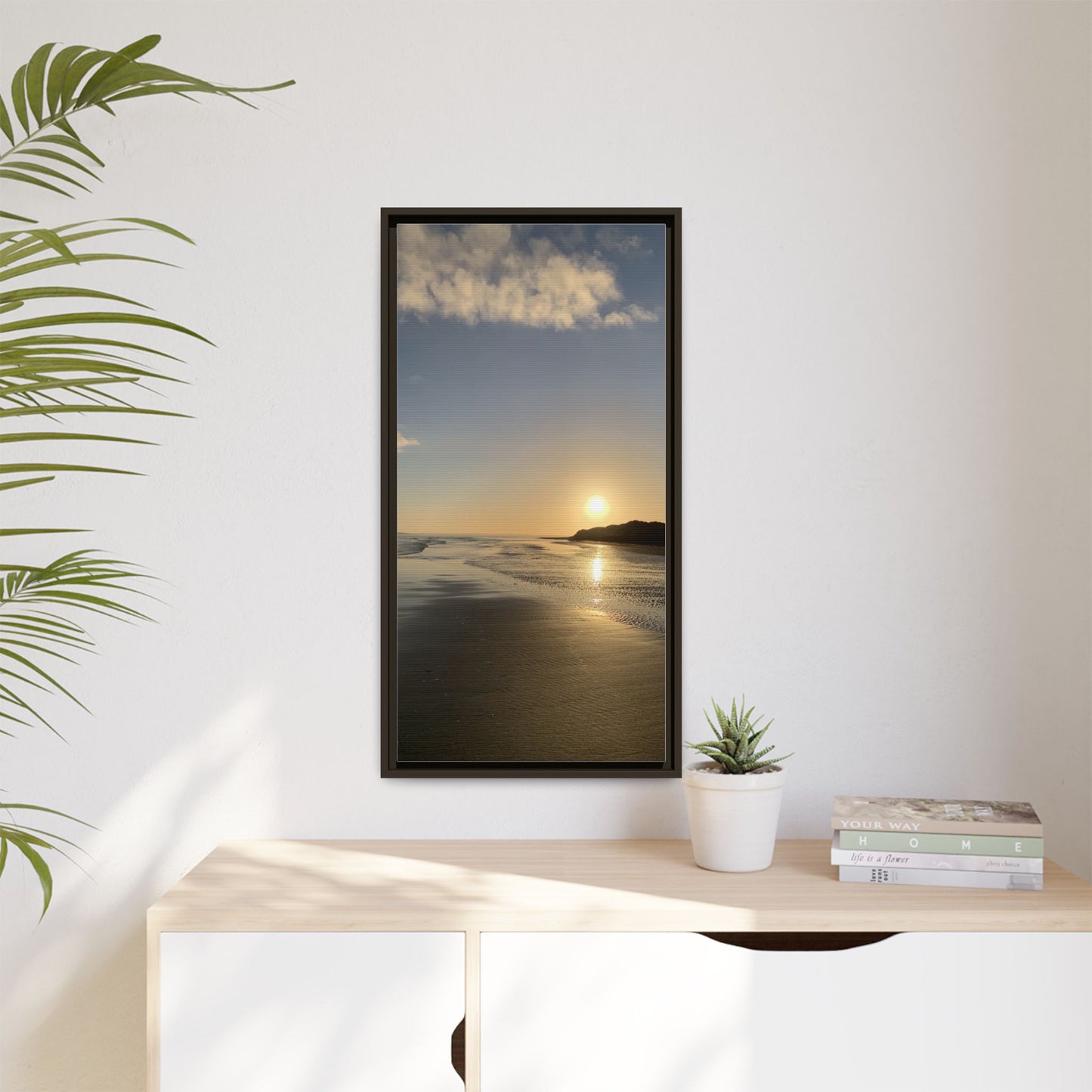 Sunset Matte Canvas, Framed (Multi-color)