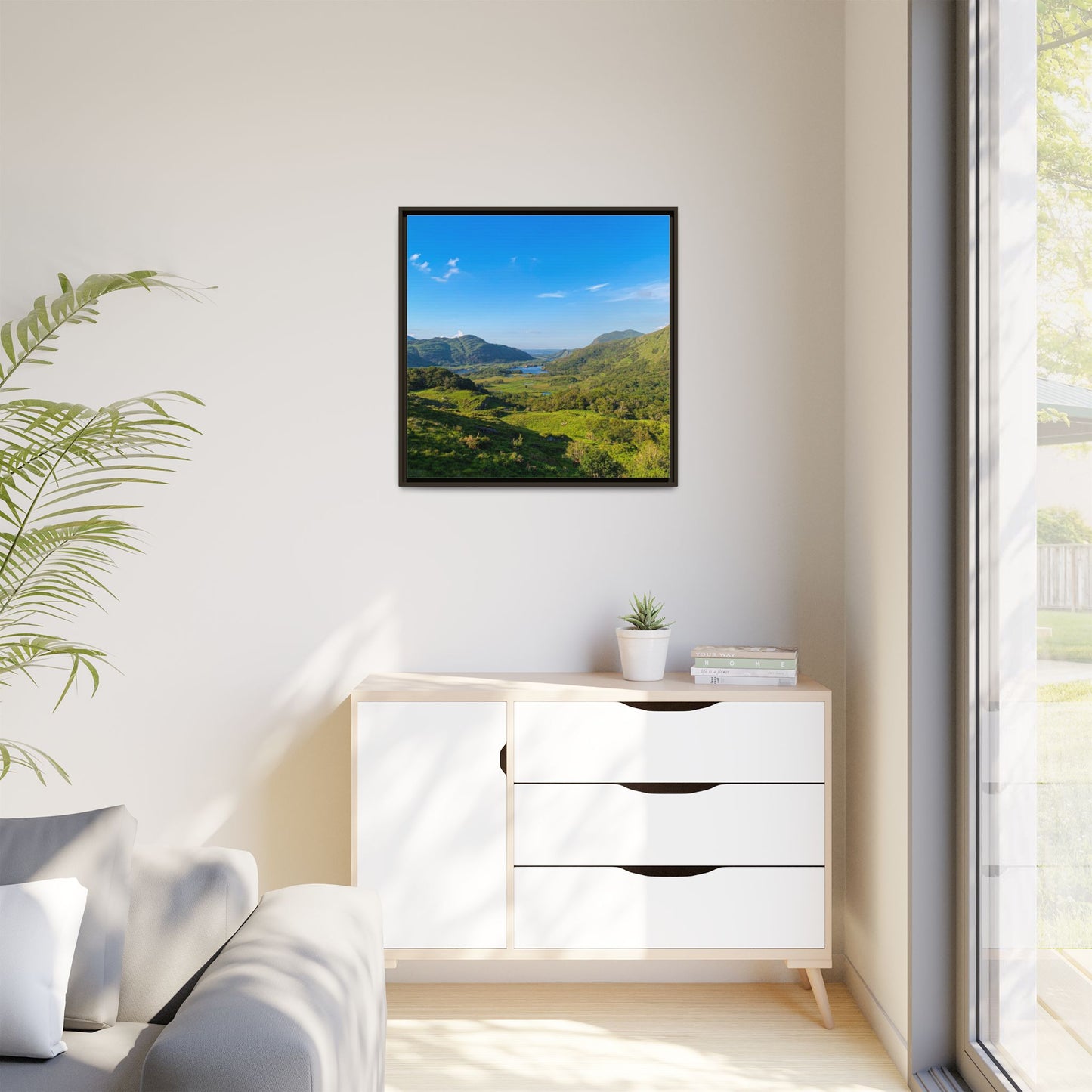 Beautiful Ladies View Matte Canvas, Framed (Multi-color)