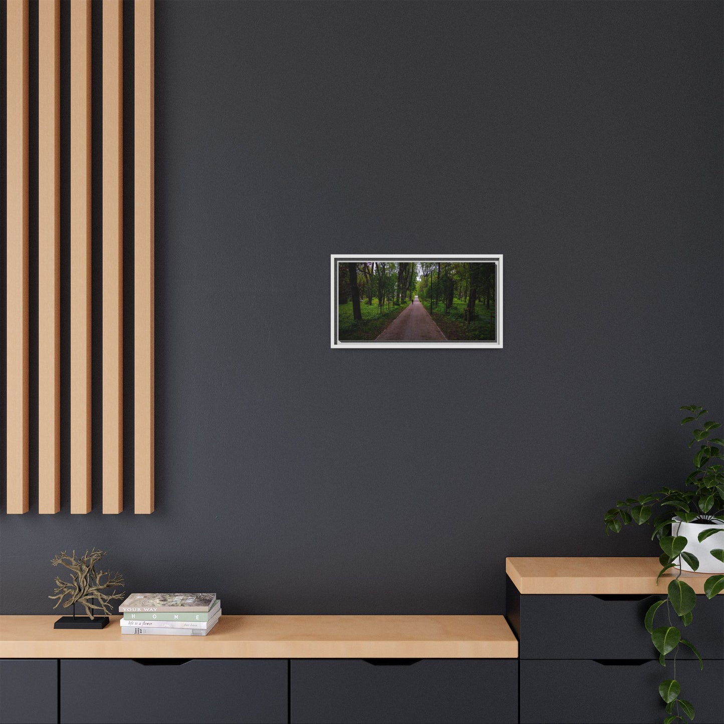 Zagares Park Matte Canvas, Framed (Multi-color)