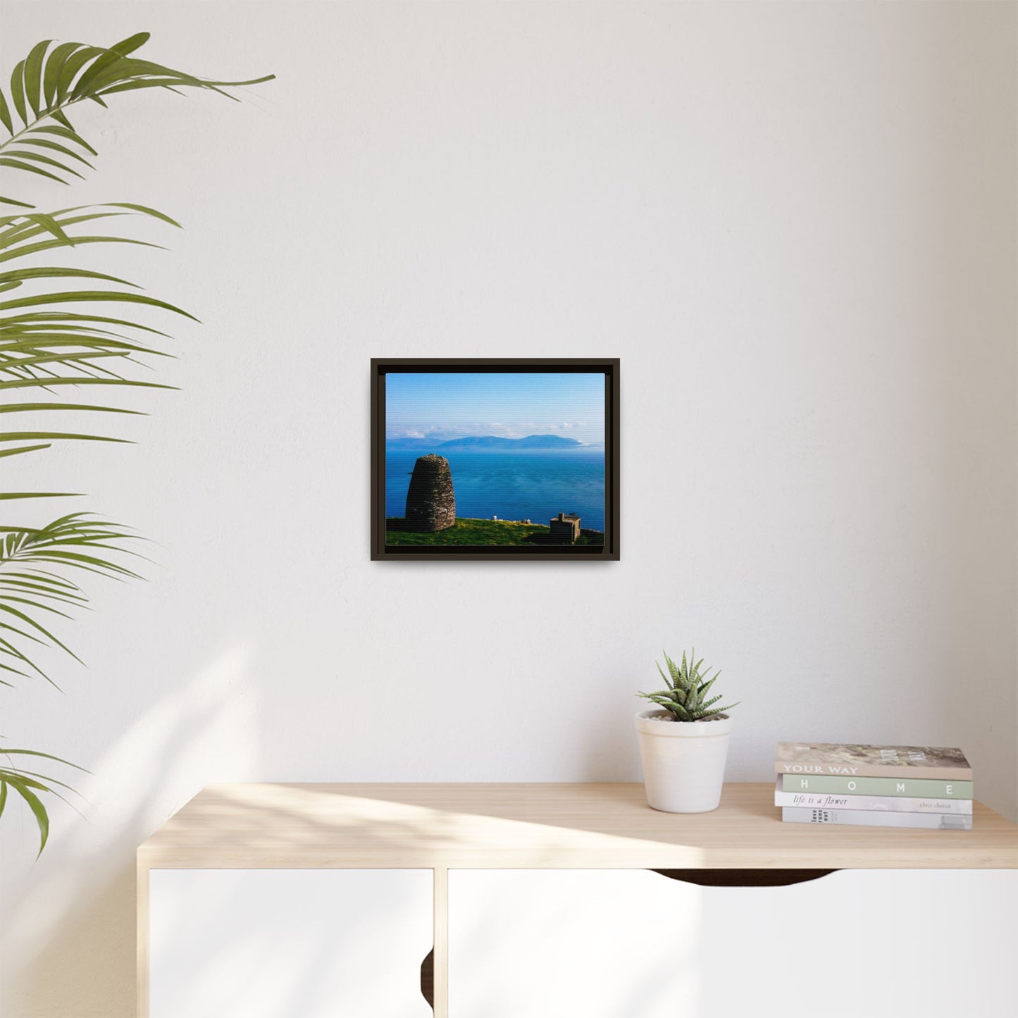 Ask Tower Matte Canvas, Framed (Multi-color)