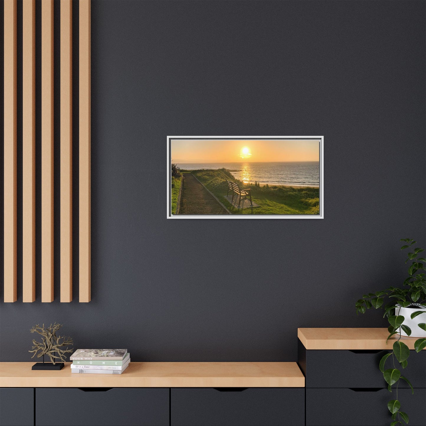 Sunset in Ballybunion 2 Matte Canvas, Framed (Multi-color)