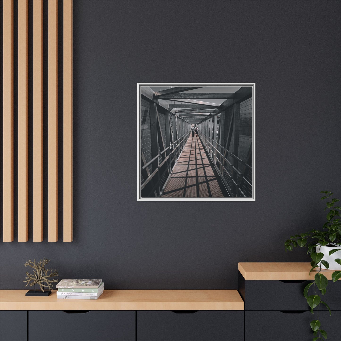 Dingle Pier Matte Canvas, Framed (Multi-color)