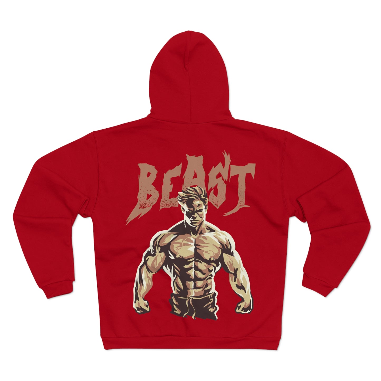 Motivational Beast Unisex Hooded Zip Sweatshirt - Fitness Apparel