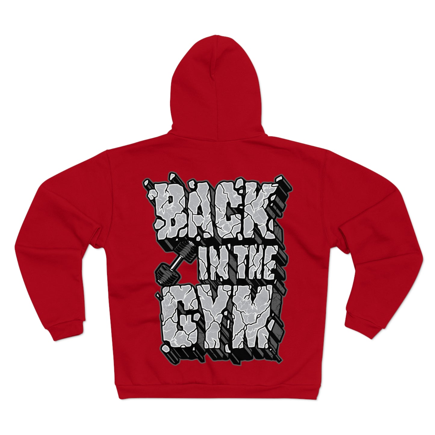 Back in the Gym Unisex Hooded Zip Sweatshirt - Casual Fitness Wear for Workout Enthusiasts