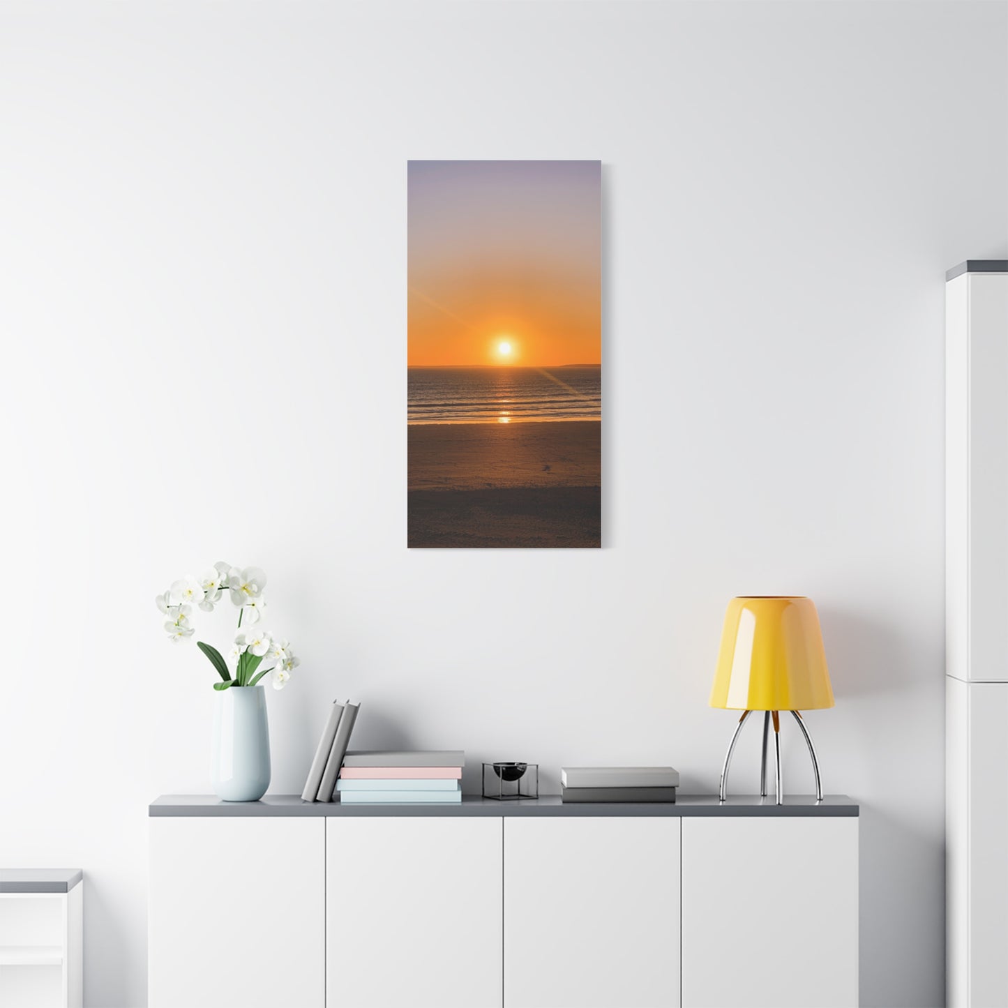Sunset in ocean Matte Canvas, Stretched, 1.25"