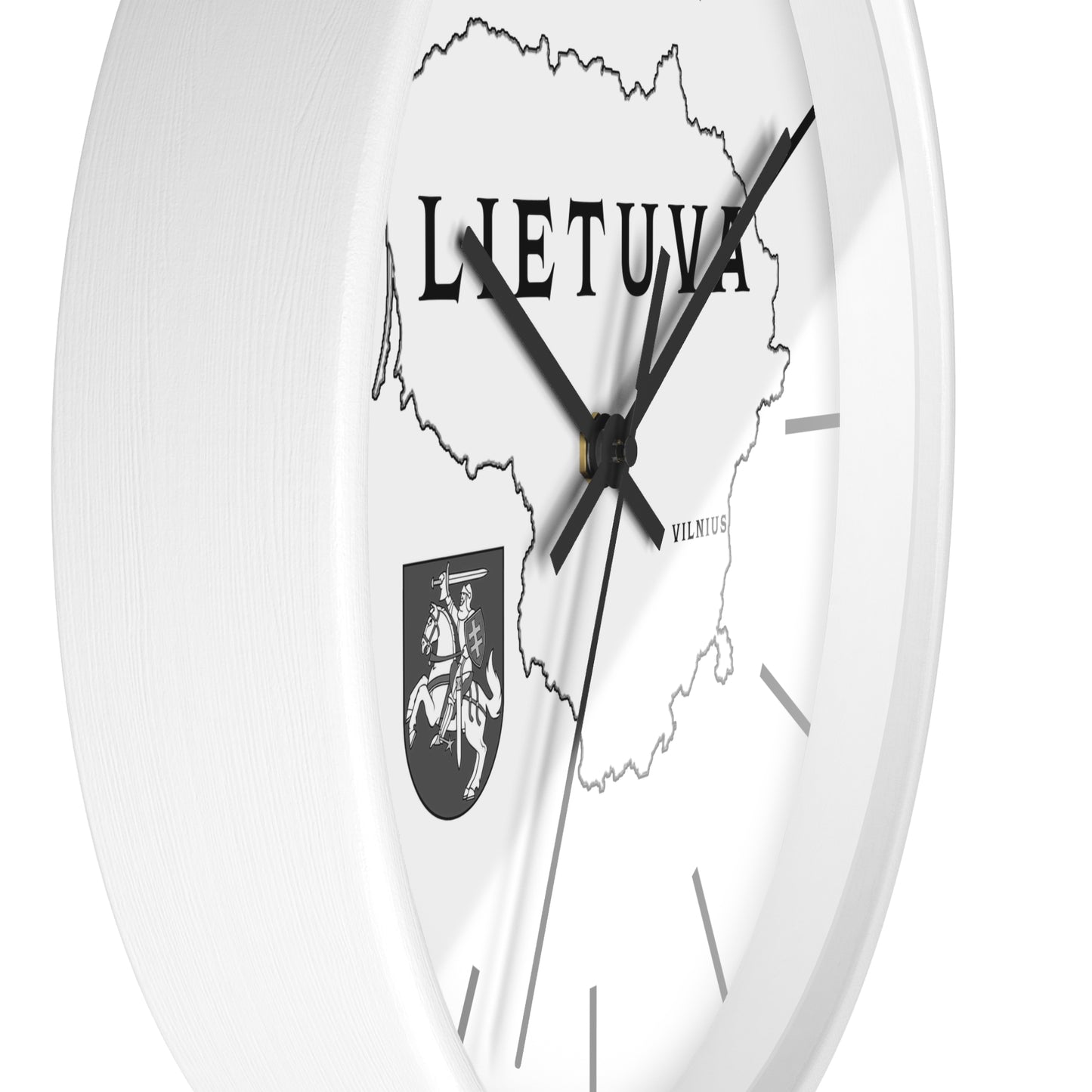 Lithuania Minimalistic Map Wall Clock - Modern Decor for Home & Office
