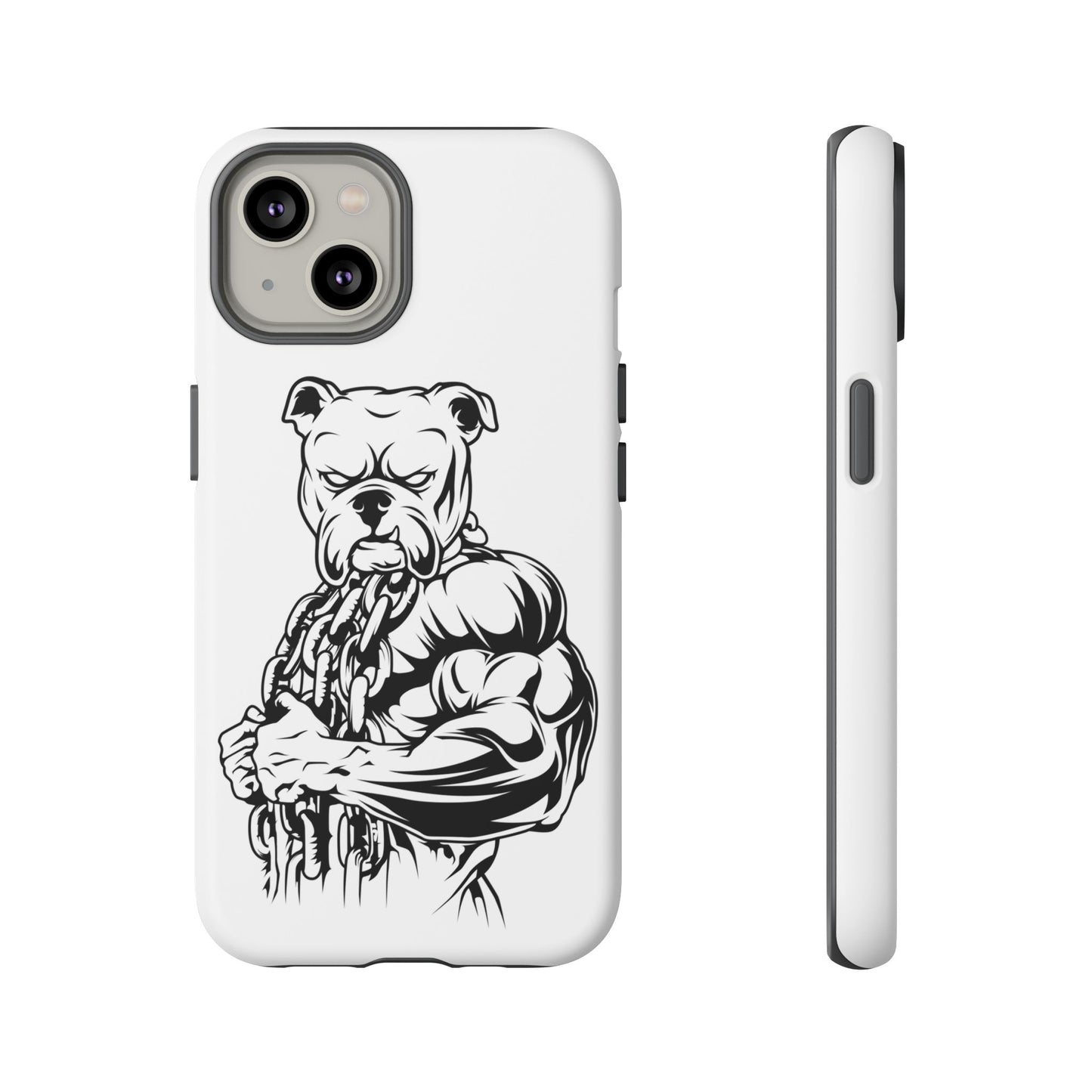 Tough Cases: Strong Bulldog Phone Case - Perfect for Dog Lovers and Fitness Enthusiasts