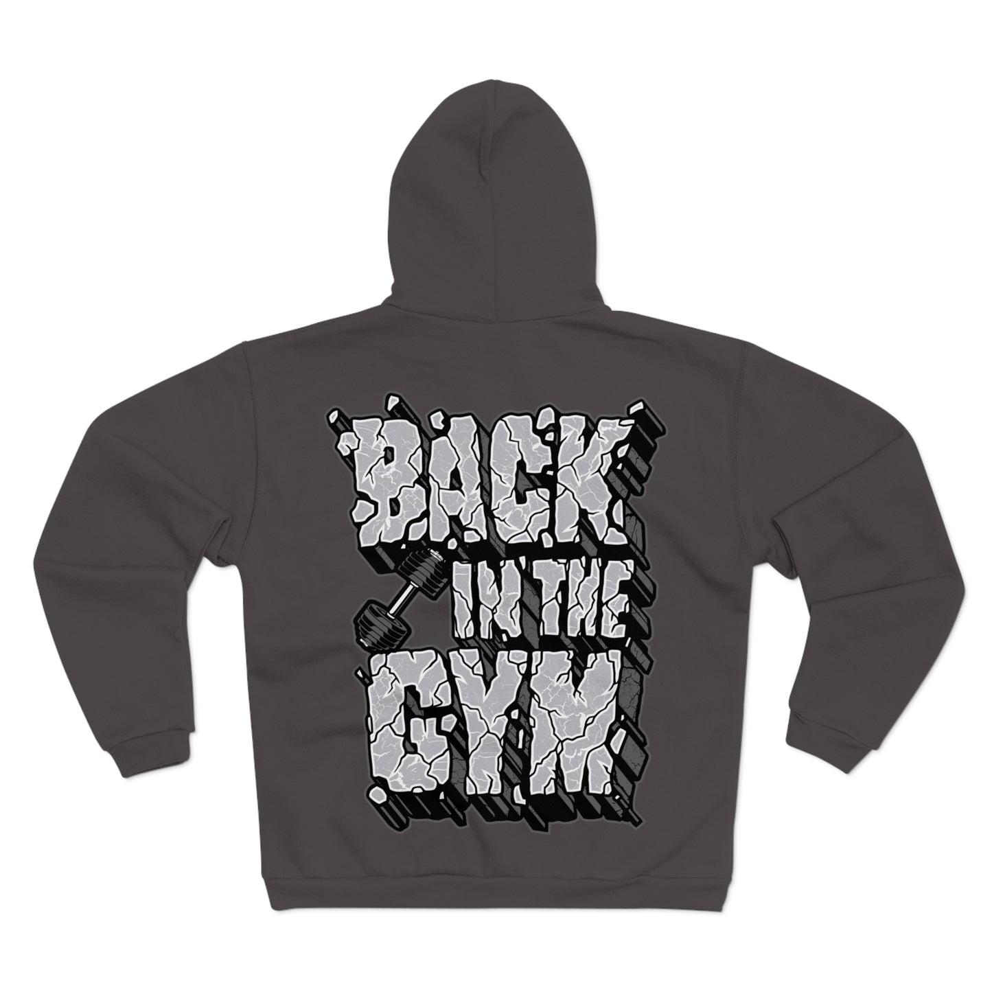 Back in the Gym Unisex Hooded Zip Sweatshirt - Casual Fitness Wear for Workout Enthusiasts