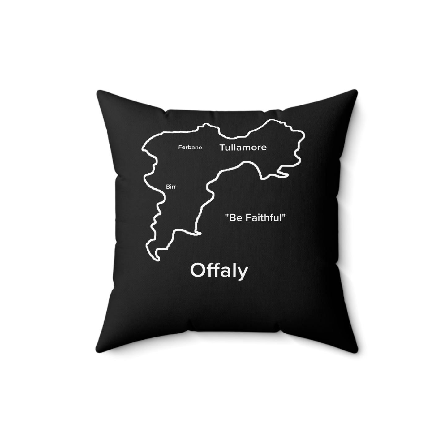 Offaly Spun Polyester Square Pillow Black Edition 2 Sizes