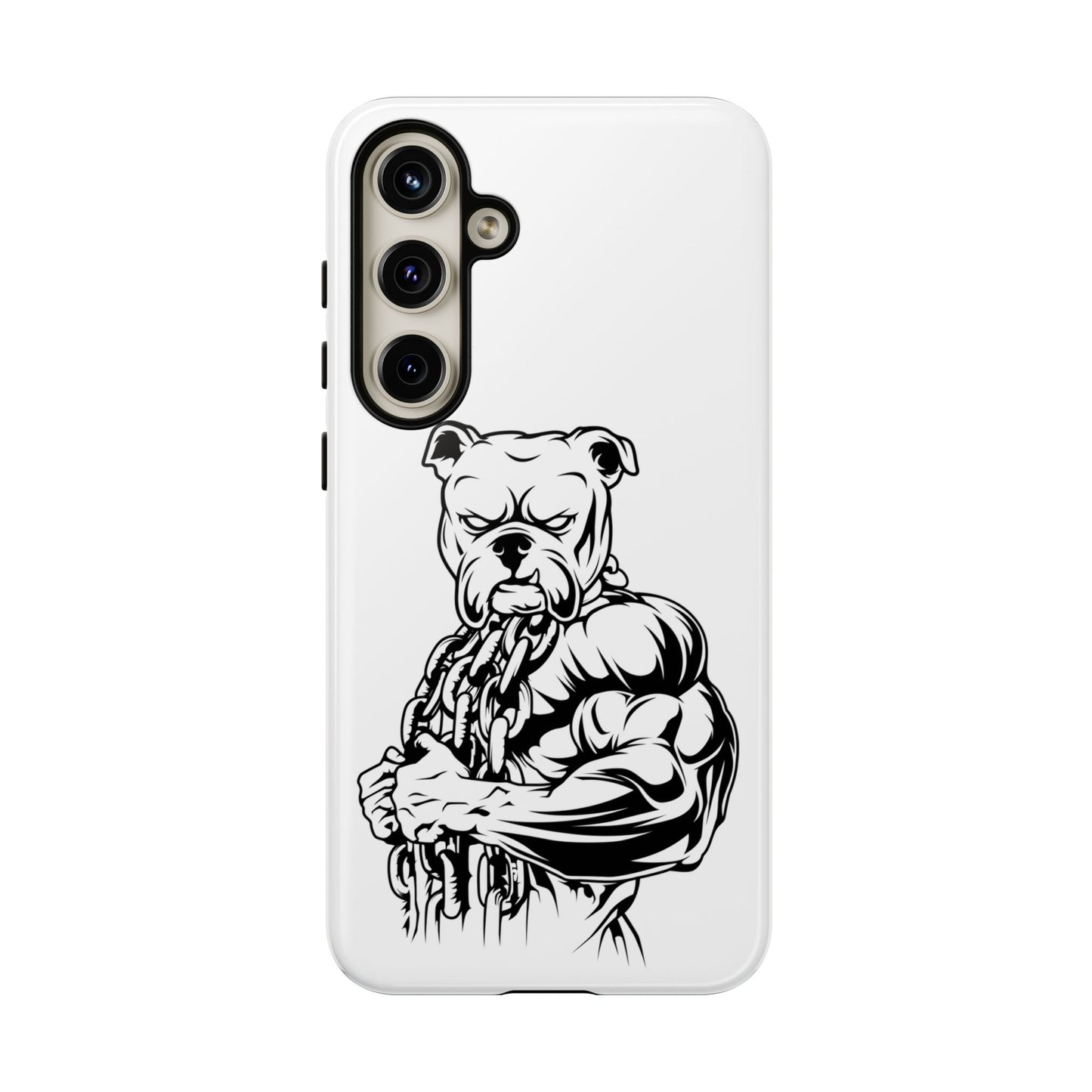 Tough Cases: Strong Bulldog Phone Case - Perfect for Dog Lovers and Fitness Enthusiasts