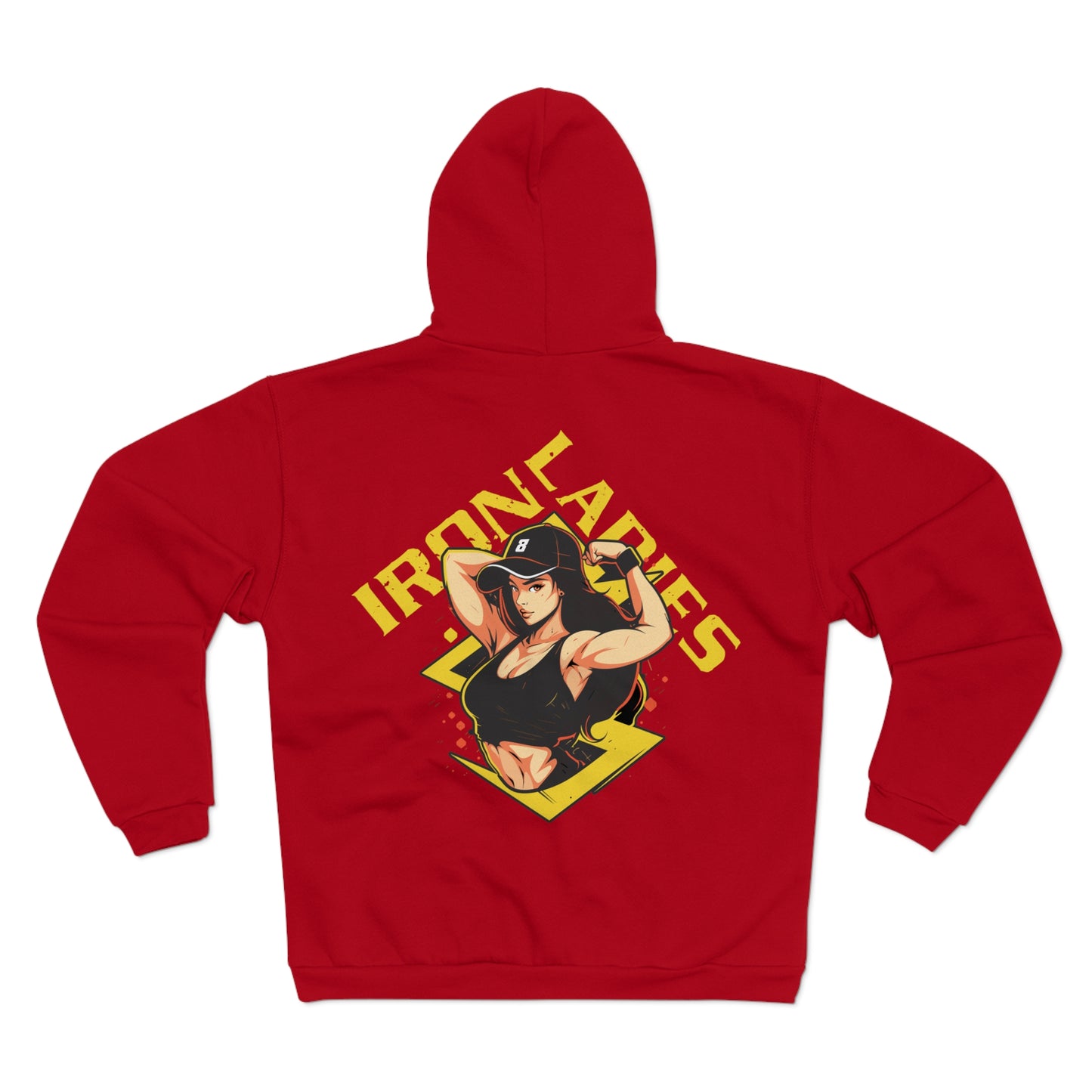 Unisex Hooded Zip Sweatshirt - Iron Ladies Inspirational Design for Fitness Enthusiasts