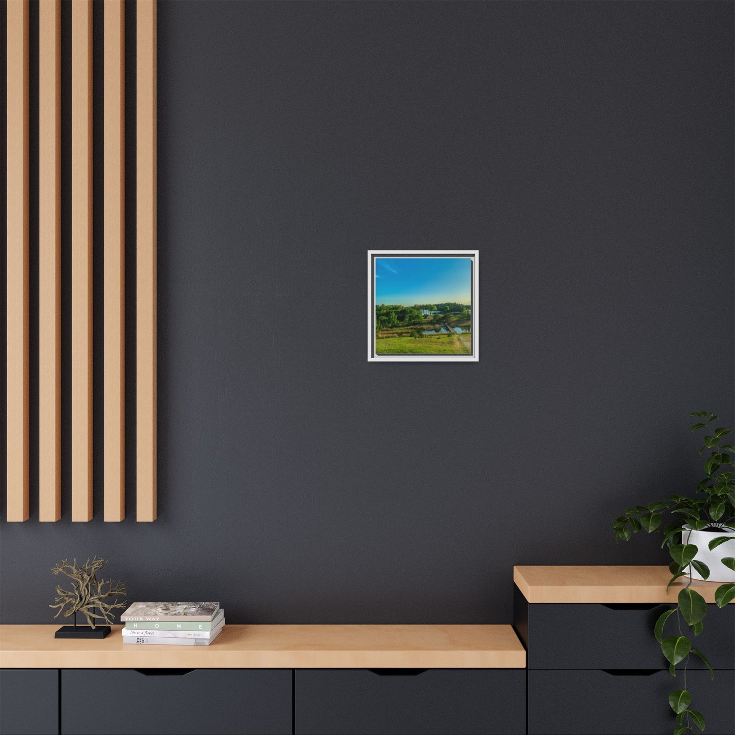 Zageres Lake Matte Canvas, Framed (Multi-color)