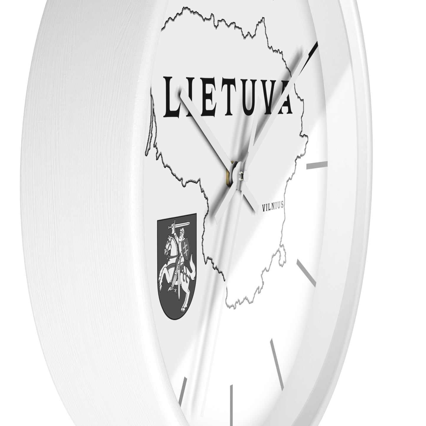Lithuania Minimalistic Map Wall Clock - Modern Decor for Home & Office