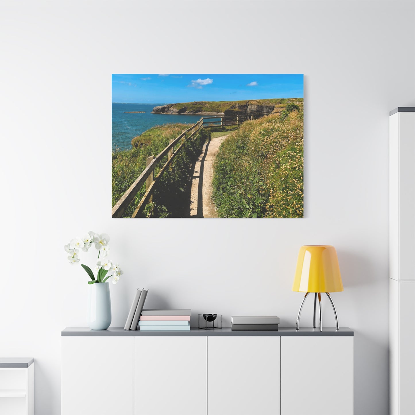 Sunny Walk In Ballybunion Matte Canvas, Stretched, 1.25"