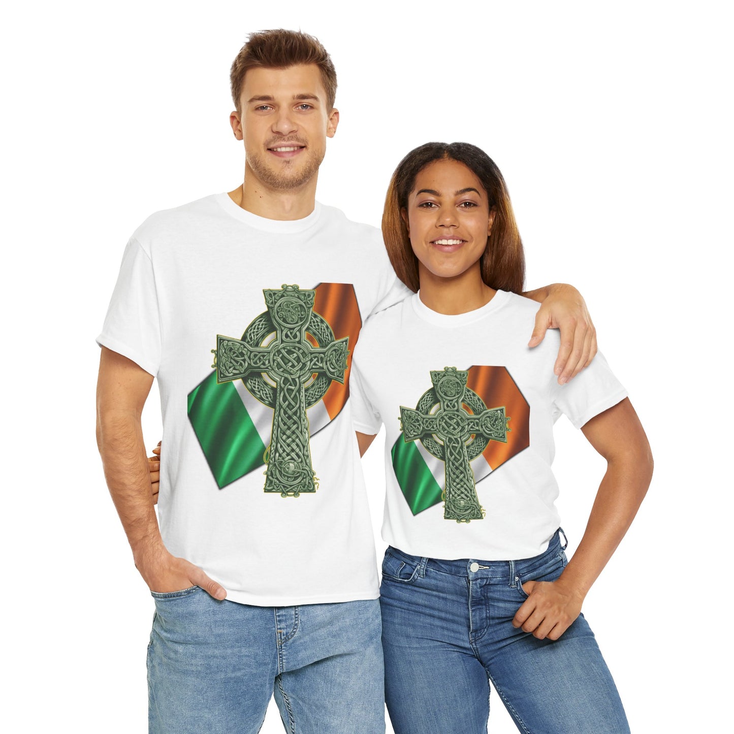 Celtic Cross Unisex Heavy Cotton Tee