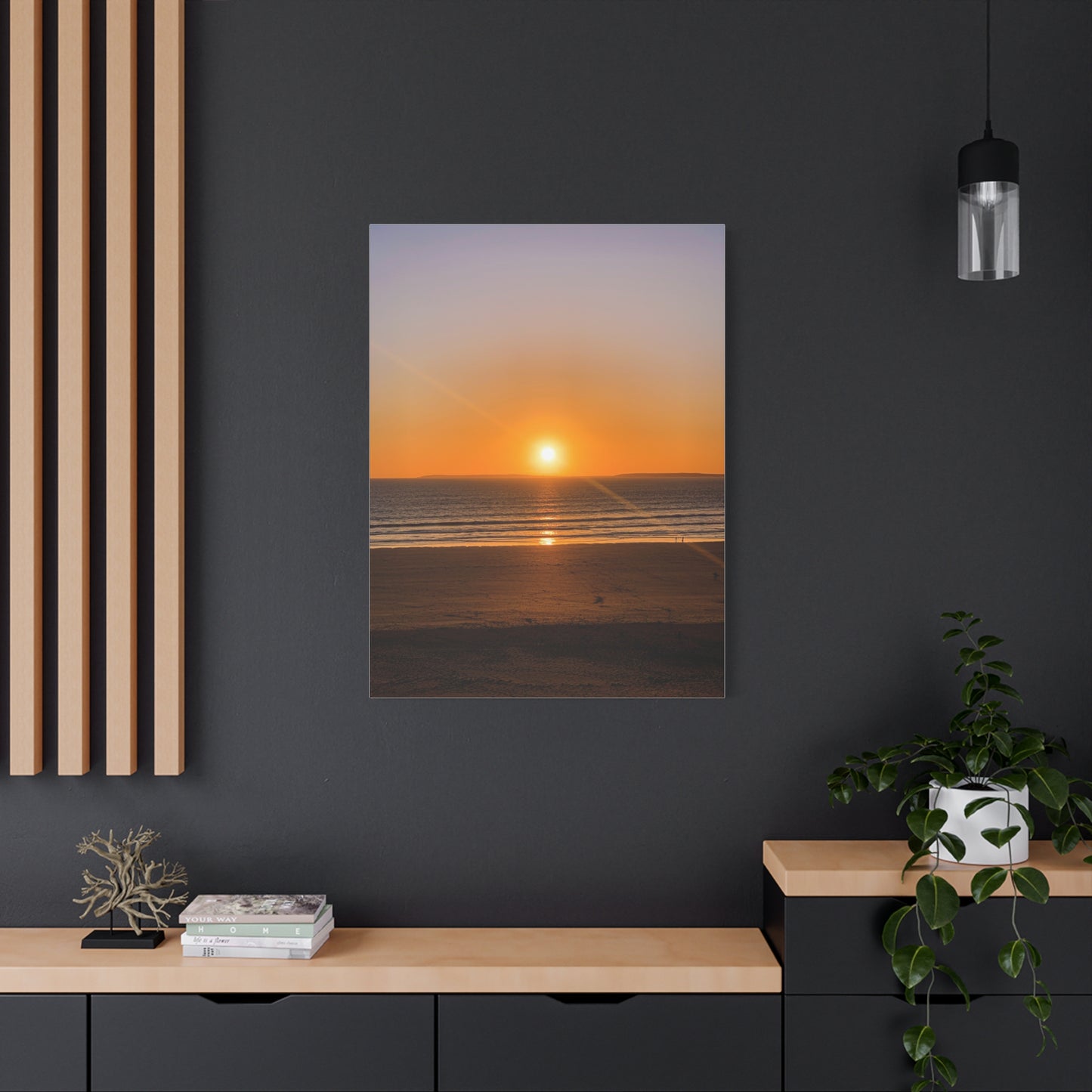 Sunset in ocean Matte Canvas, Stretched, 1.25"