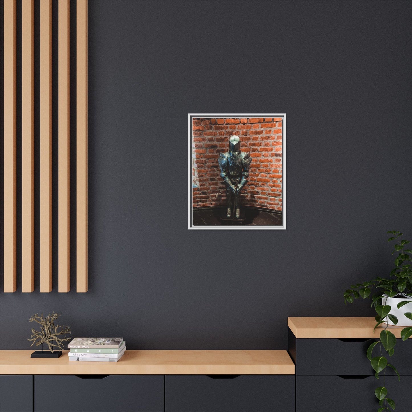 Steel Armour Medieval Age Lithuania Matte Canvas, Framed (Multi-color)