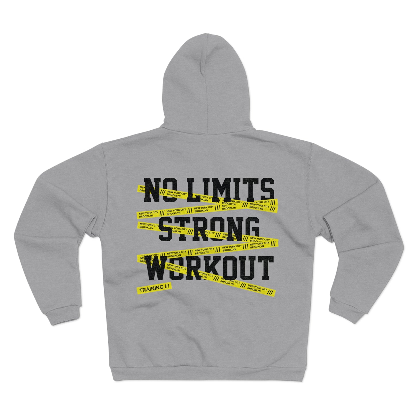 No Limits Unisex Hooded Zip Sweatshirt - Motivational Gym Wear